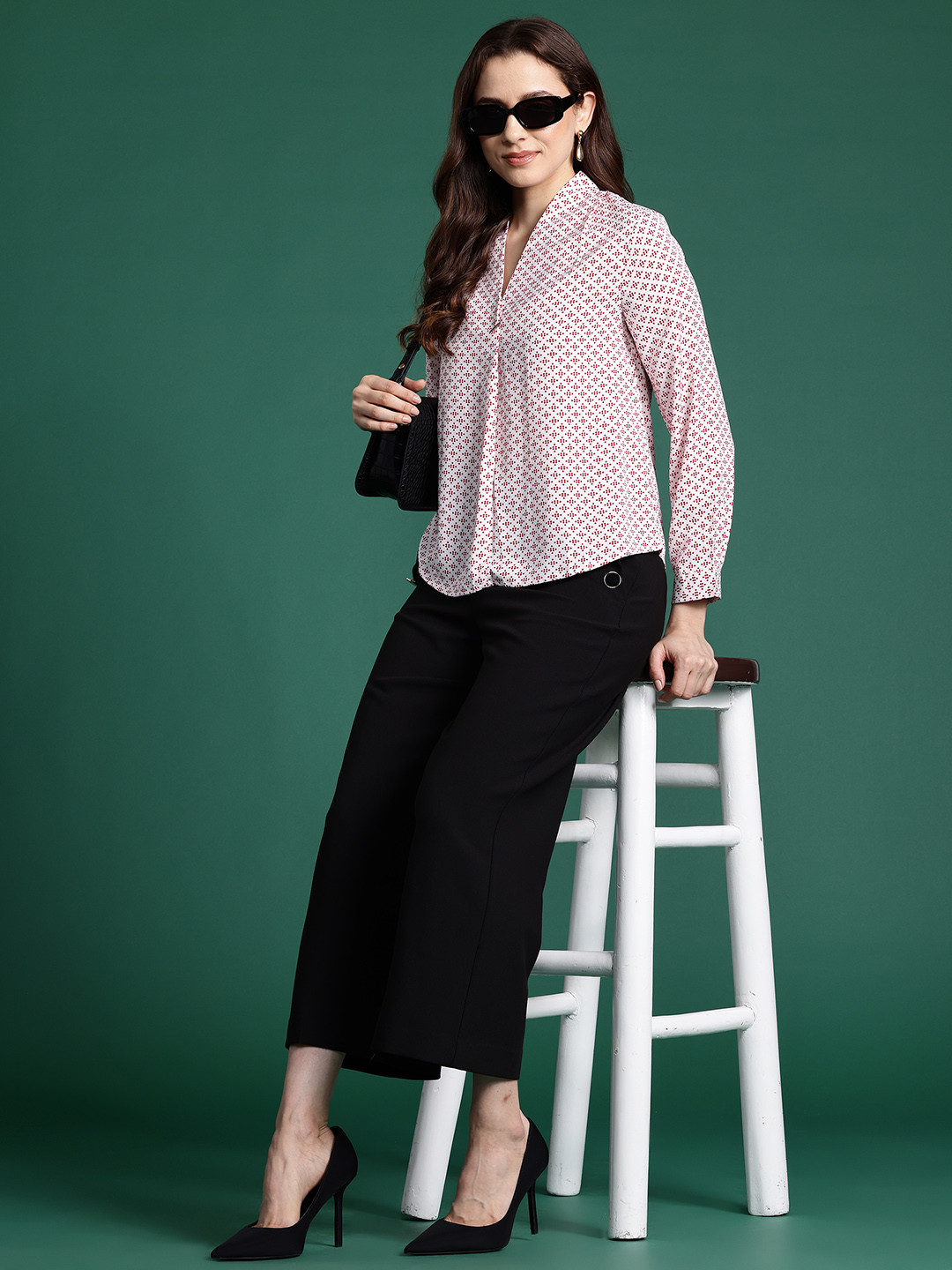 Top Pattern Formal Buy DressBerry Geometric Print Formal Top - Tops for Women 29807328 ...