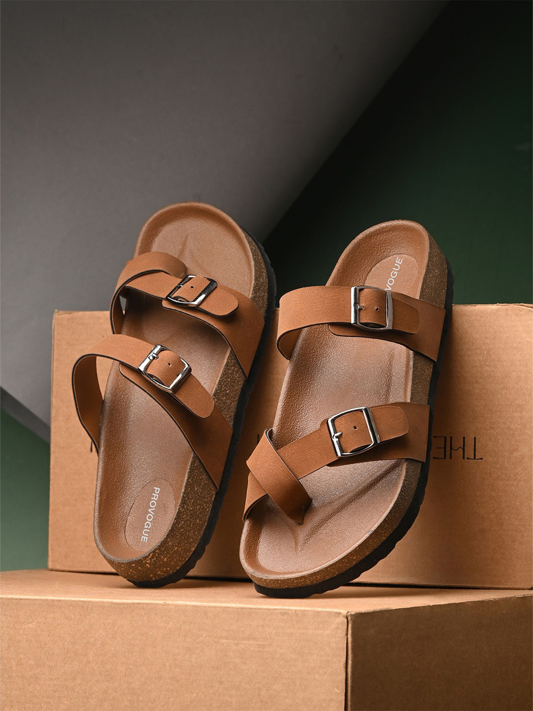 provogue men brown sandals