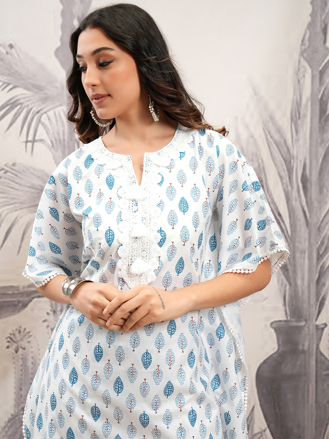 Grey Whisper Floral COTTON Kurta