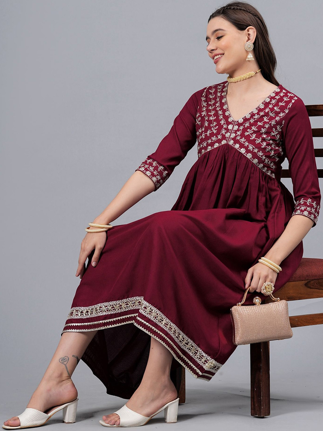 Buy NEW4U Embroidery Ethnic Dress - Ethnic Dresses for Women 29816202 ...