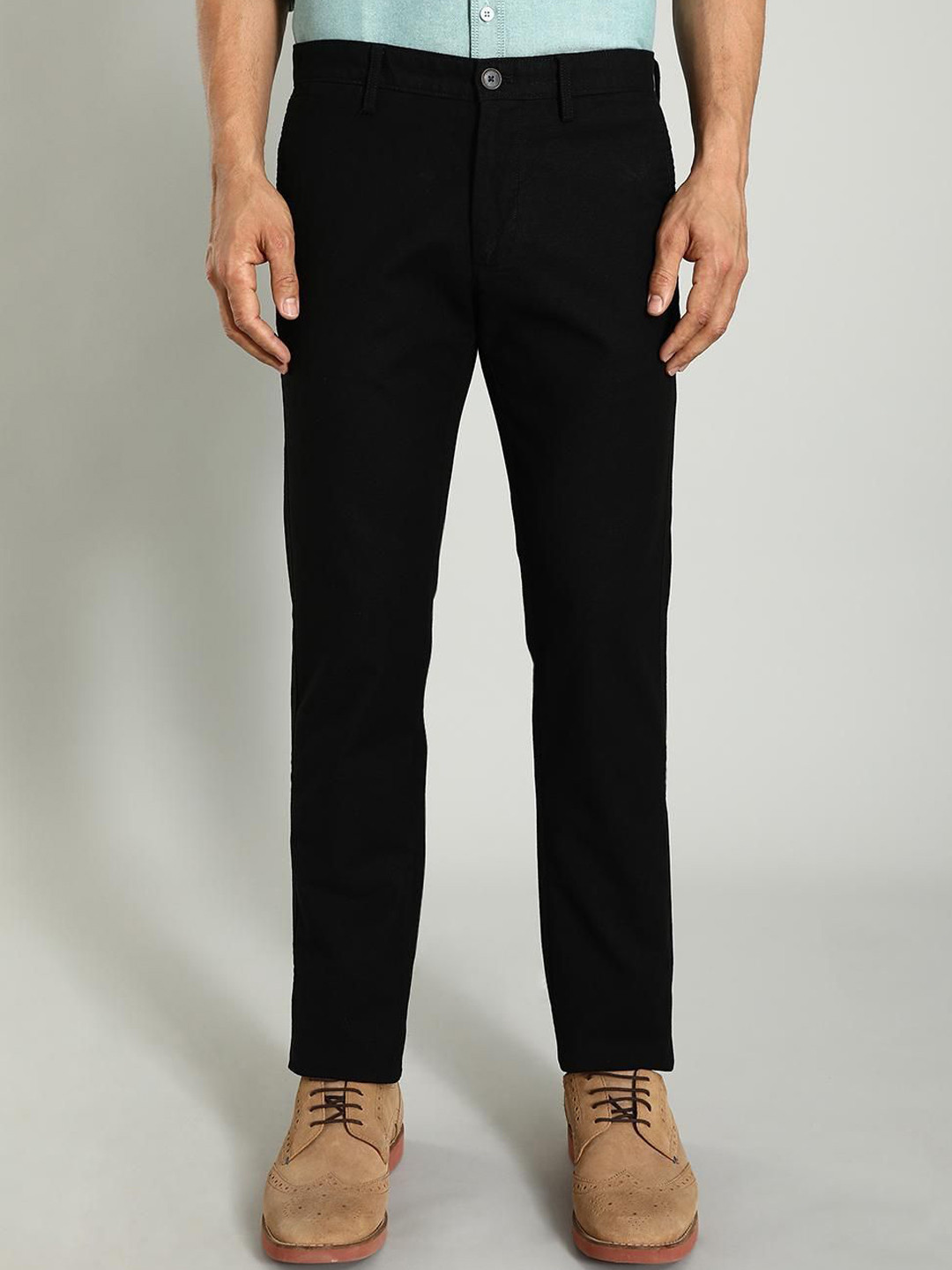 Buy Indian Terrain Men Brooklyn Slim Fit Chinos Trousers - Trousers for ...