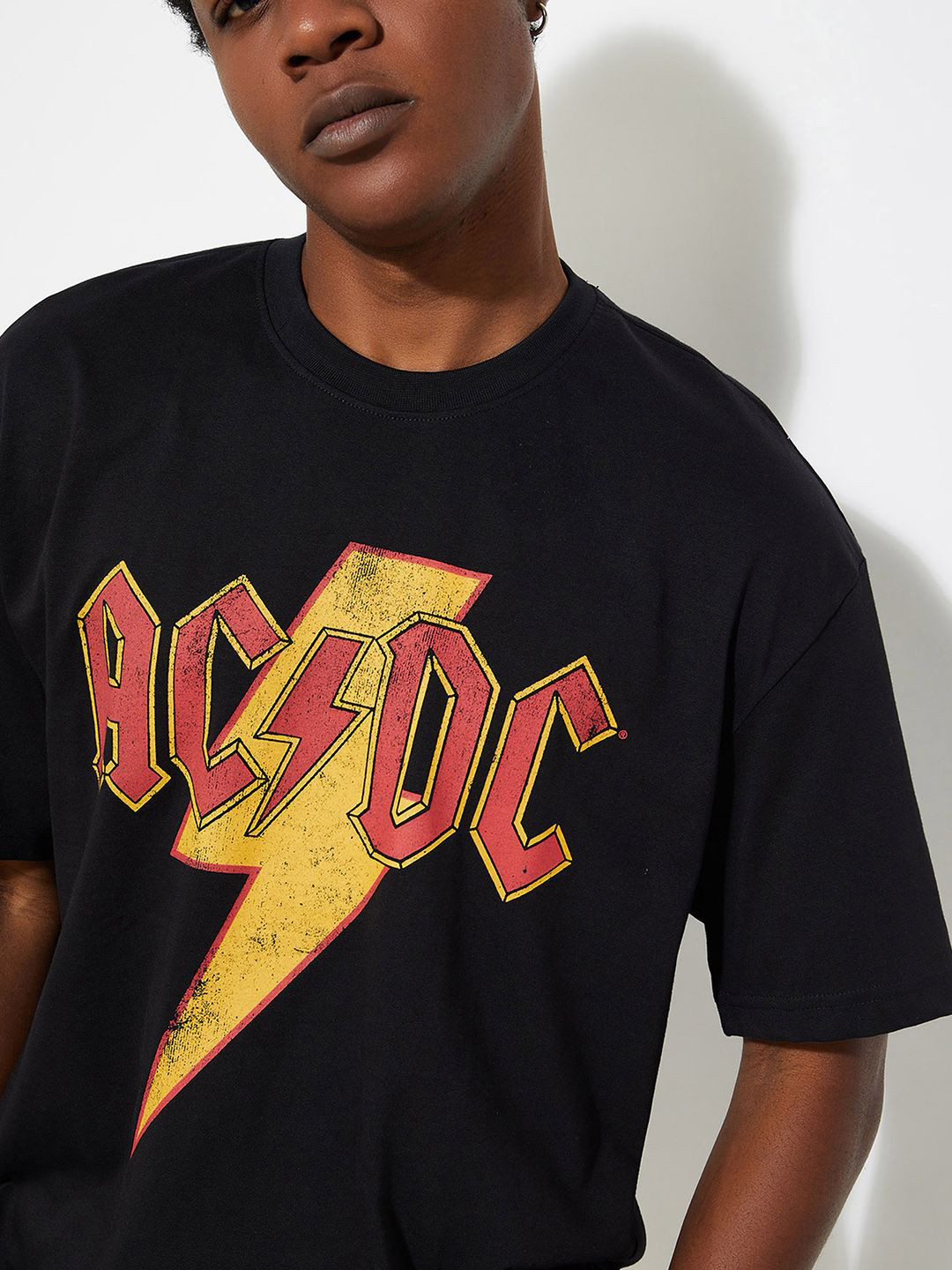 Buy Max URB_N Men Oversized AC/DC Printed T Shirt - Tshirts for Men ...