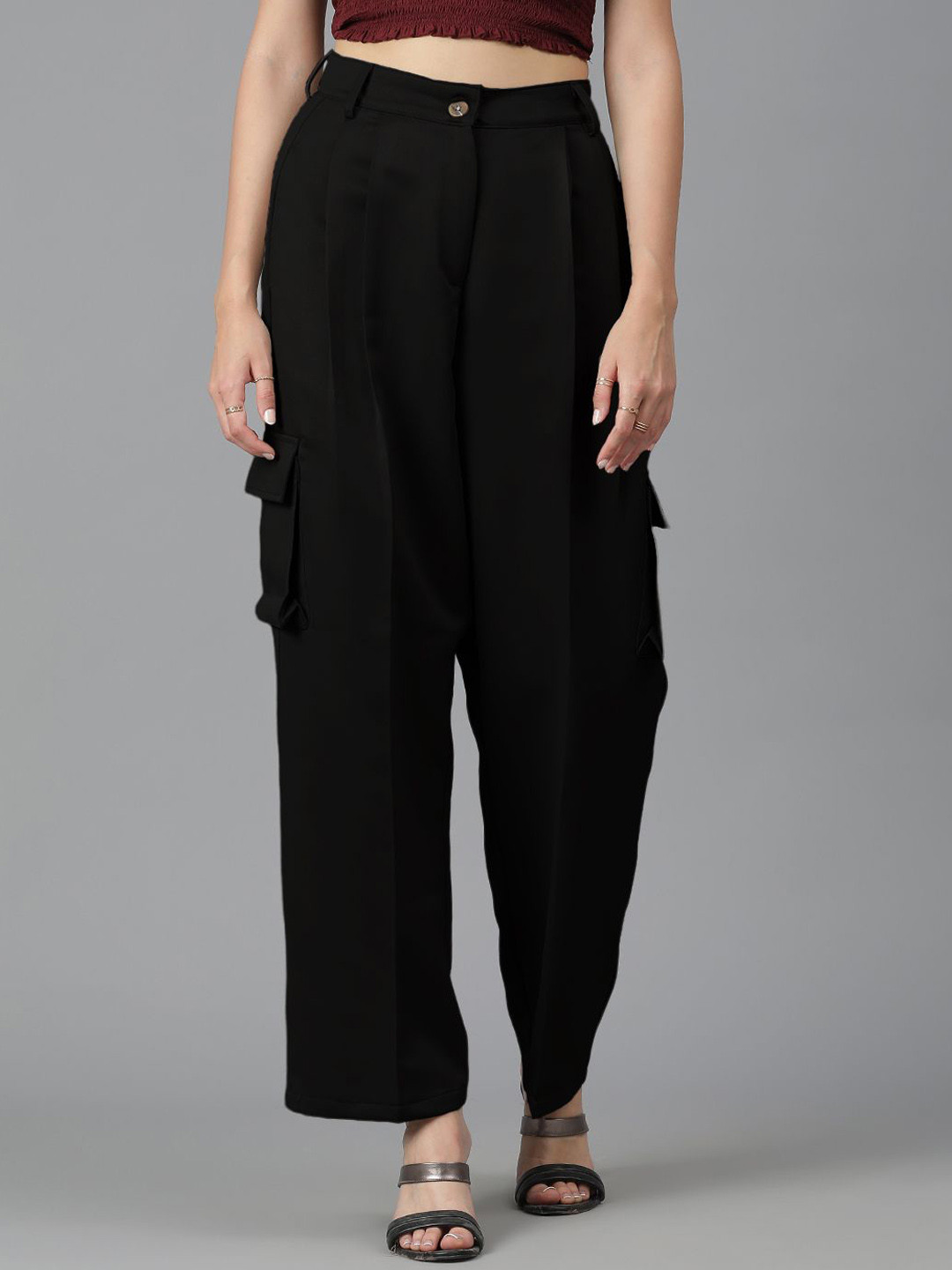 Katie Structured Trousers Black main image 1
