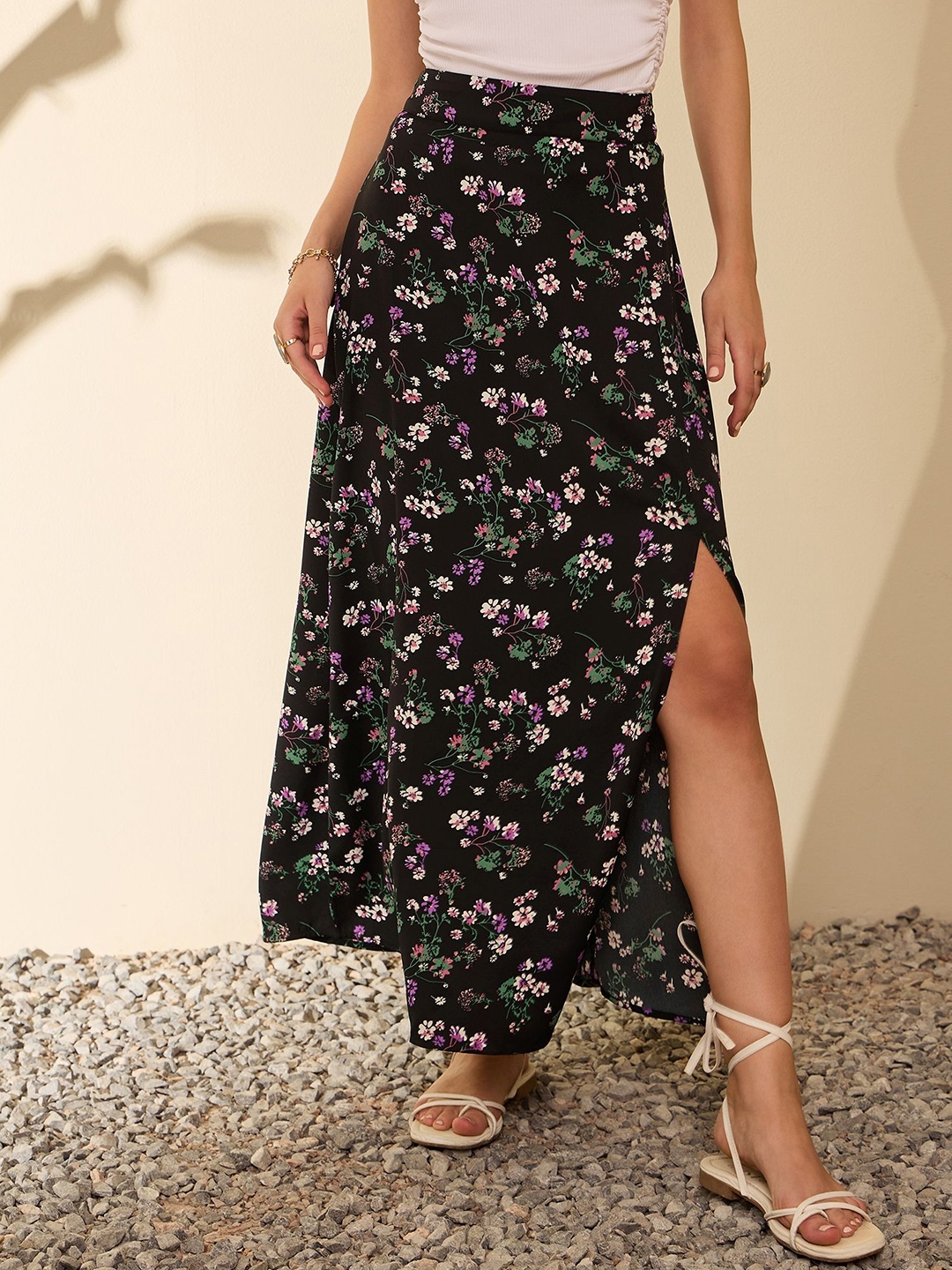 Buy Berrylush Women Floral Printed A Line Maxi Skirt - Skirts for Women ...