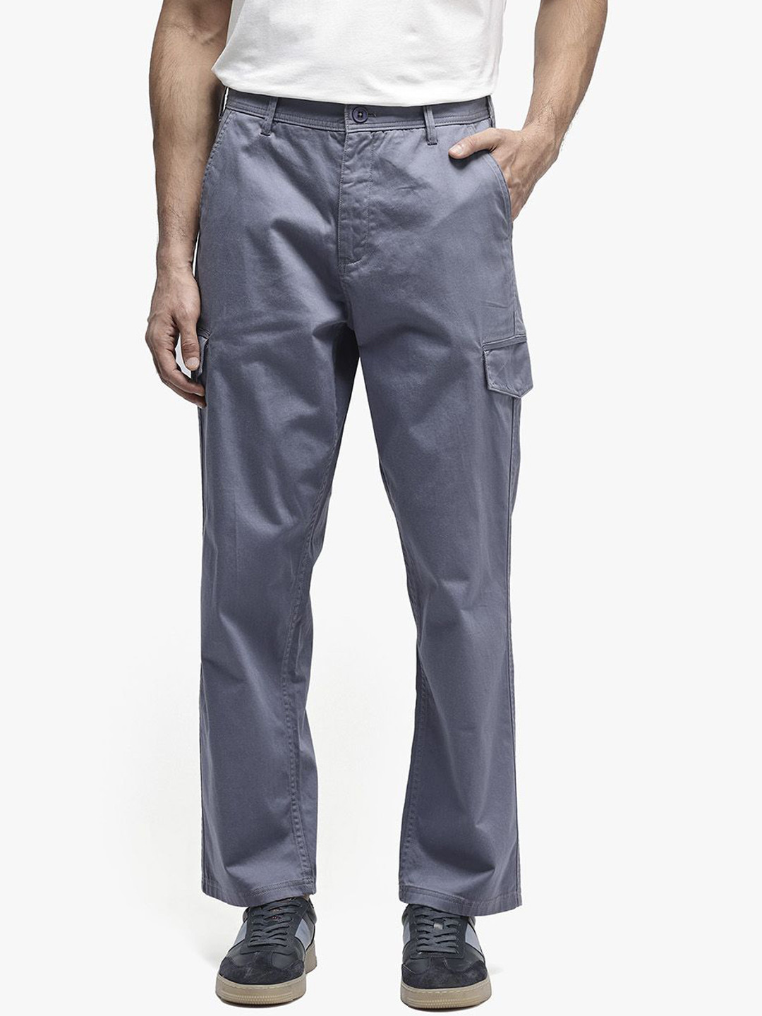 Buy RARE RABBIT Men Zipo Regular Fit Cargos Trousers - Trousers for Men ...