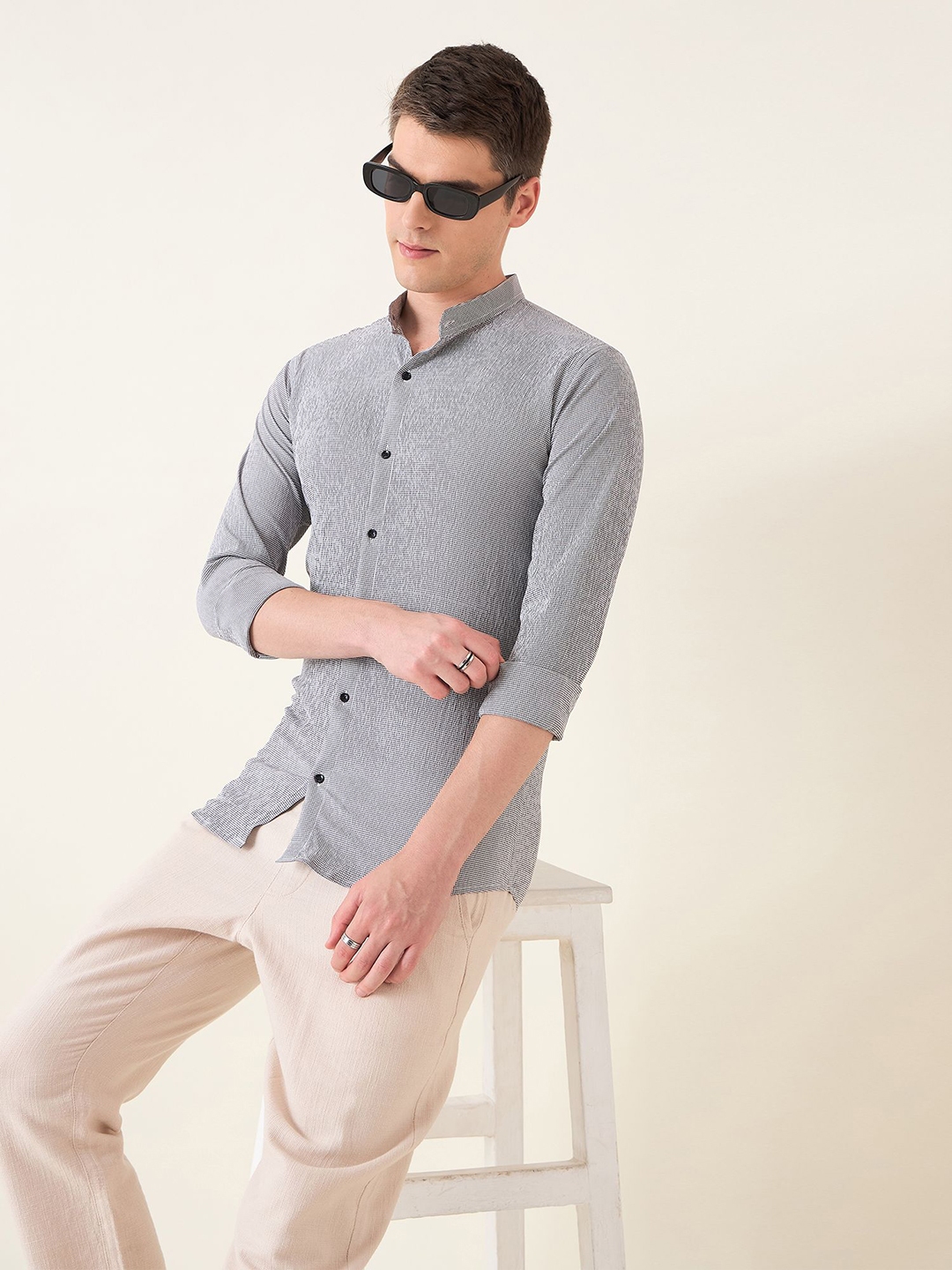 Buy Mast & Harbour Men Textured Cotton Casual Shirt - Shirts for Men ...
