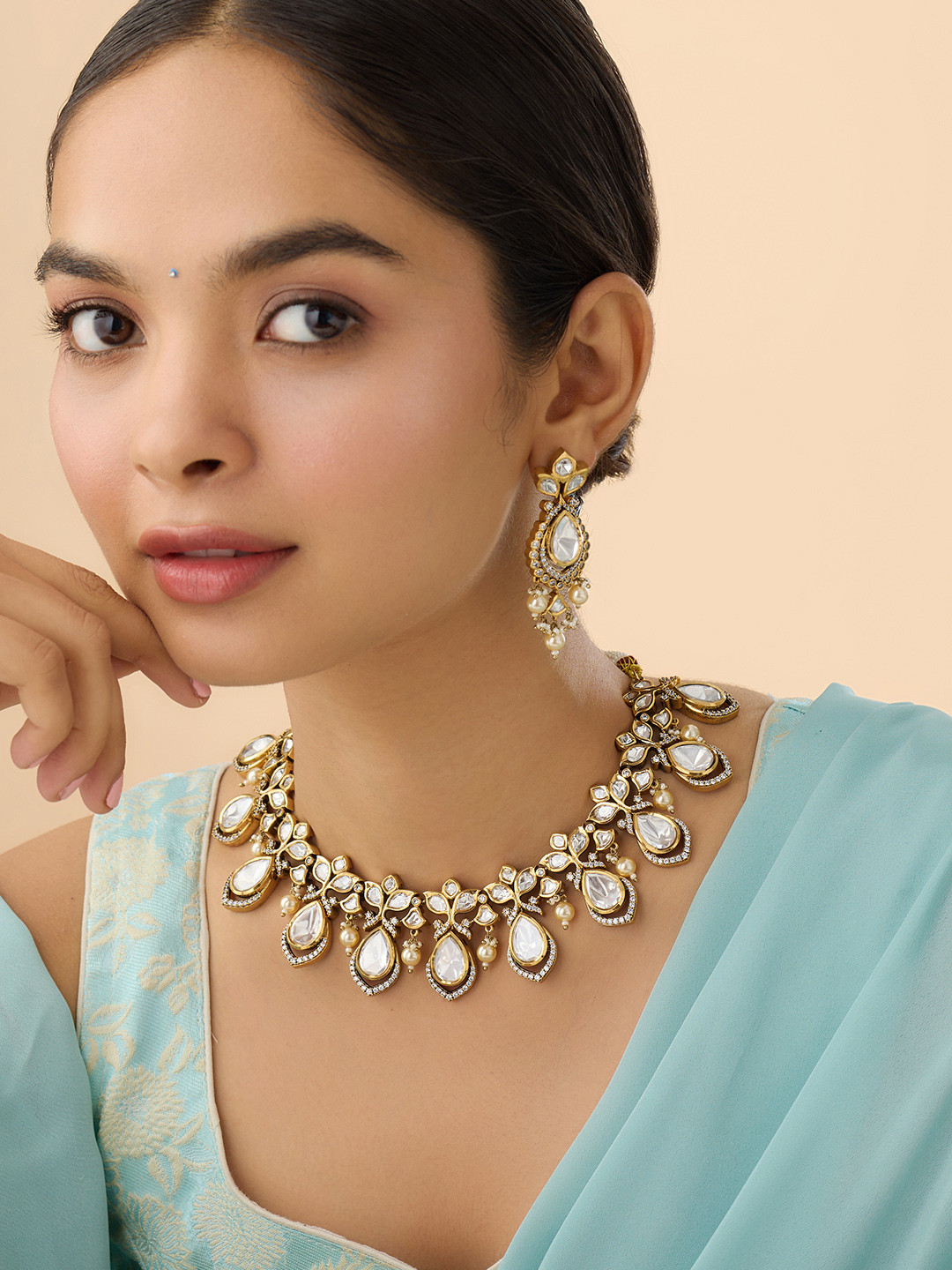 Buy Kushal's Fashion Jewellery Embellished Bridal Kundan Studded