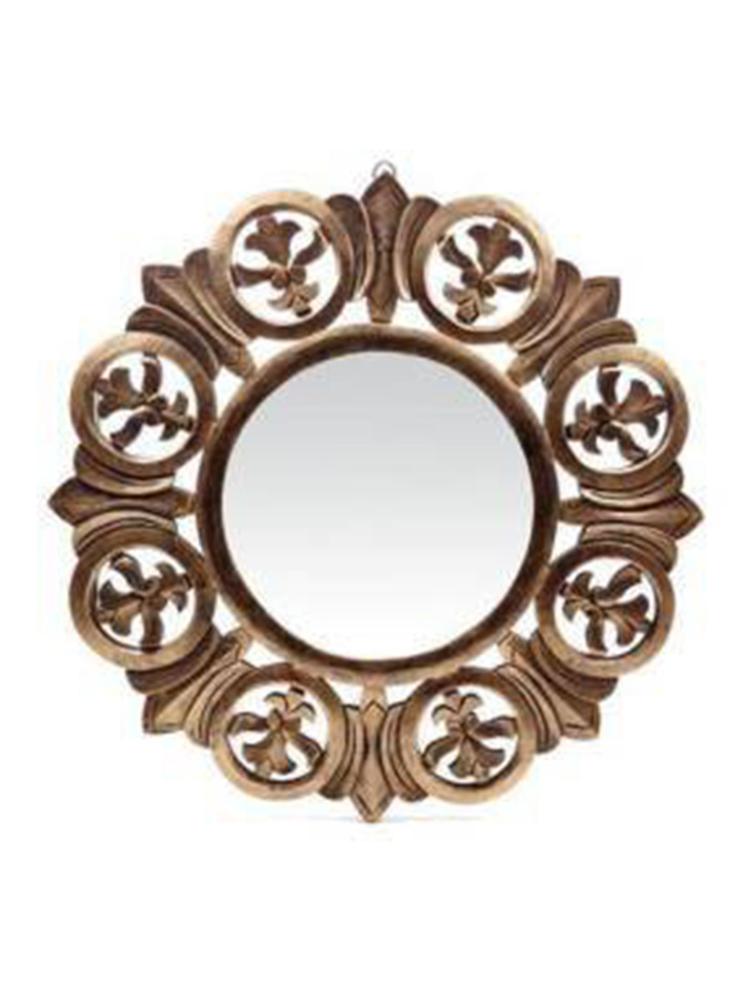 Buy VAS Collection Home Floral Patterned Wooden Frame Wall Mirror ...