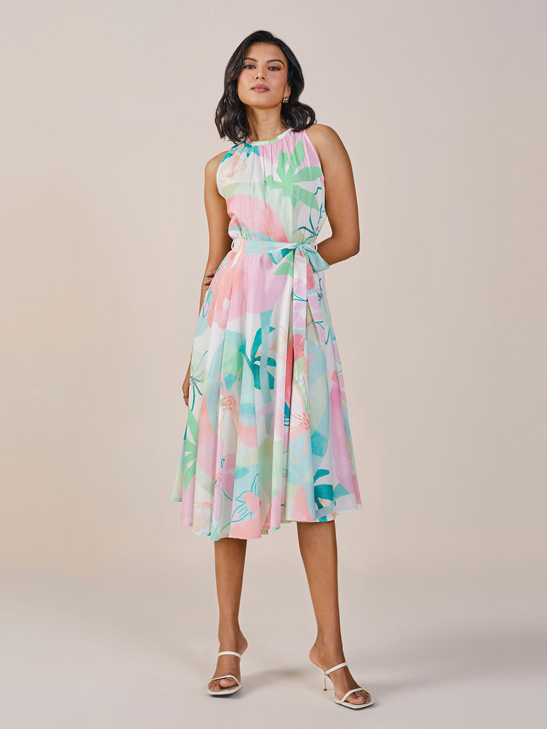 Buy AND Floral Print Fit & Flare Midi Dress - Dresses for Women