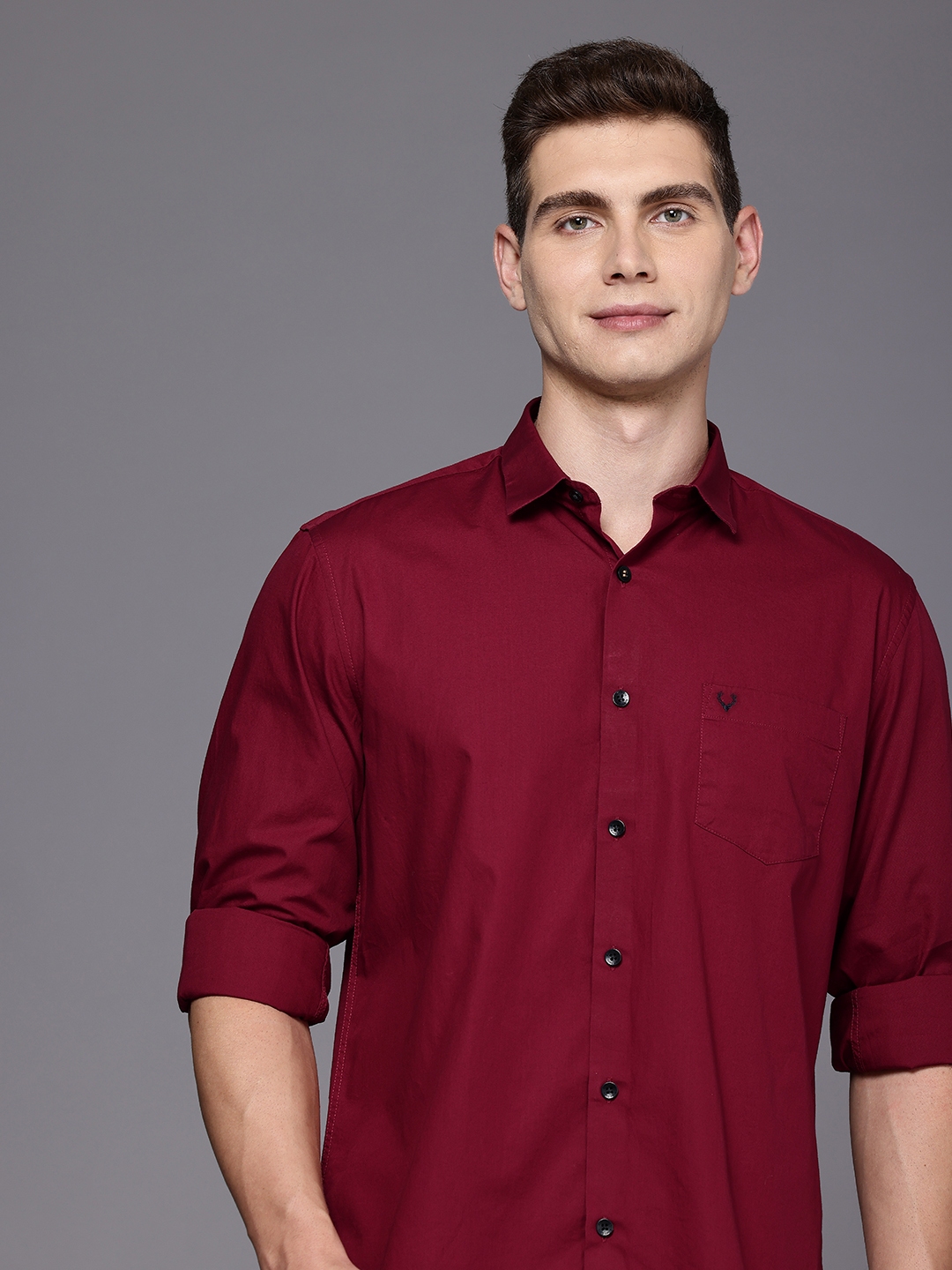 Buy Allen Solly Classic Fit Opaque Pure Cotton Casual Shirt - Shirts ...