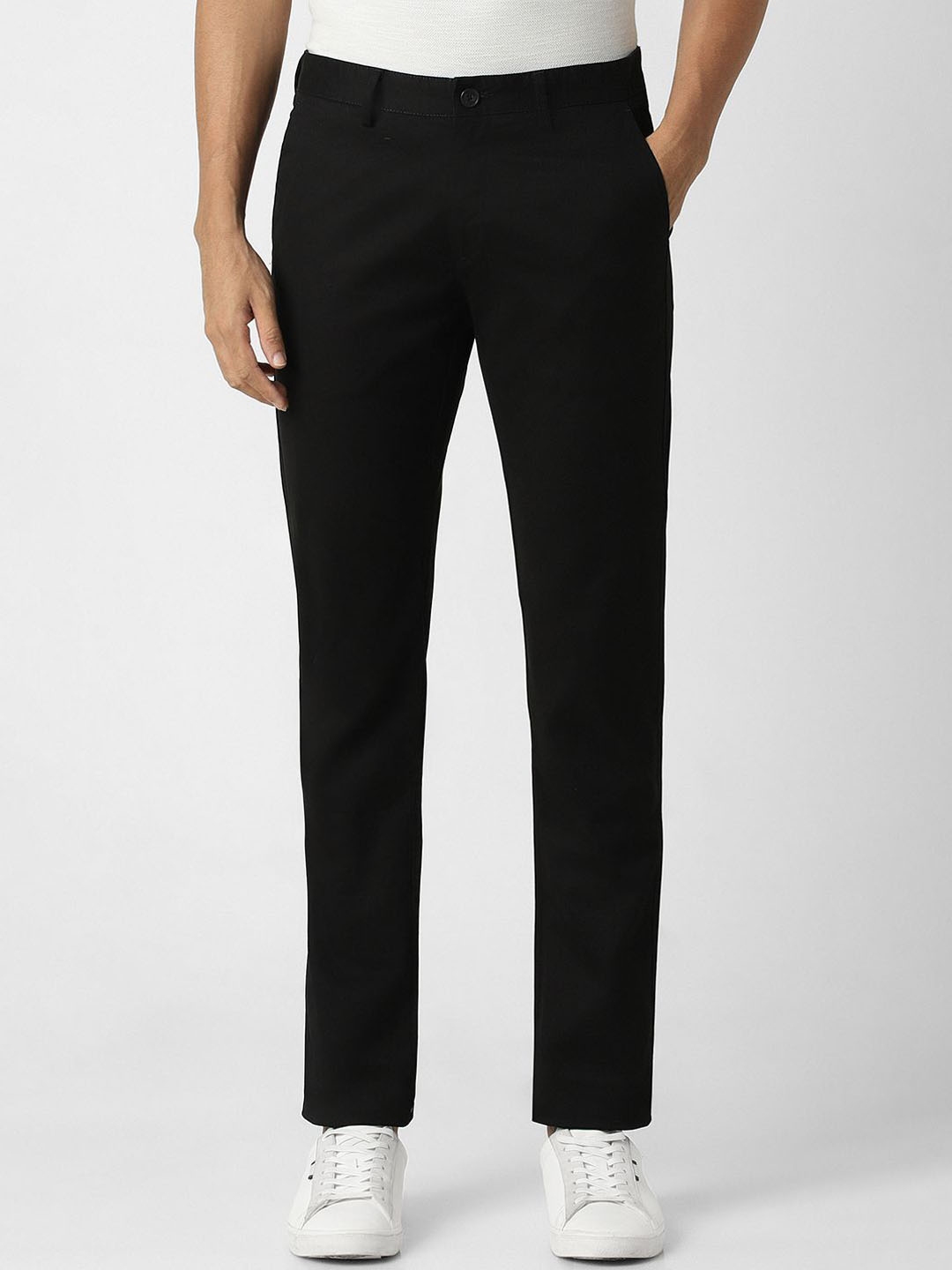 Buy Peter England Casuals Men Slim Fit Trousers - Trousers for Men ...