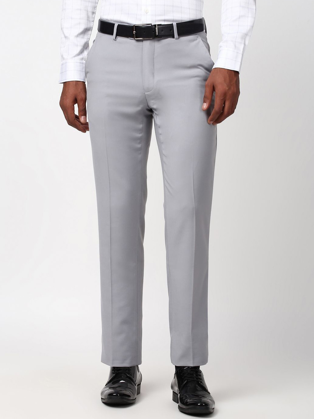 Buy Peter England Elite Men Slim Fit Trousers - Trousers for Men ...