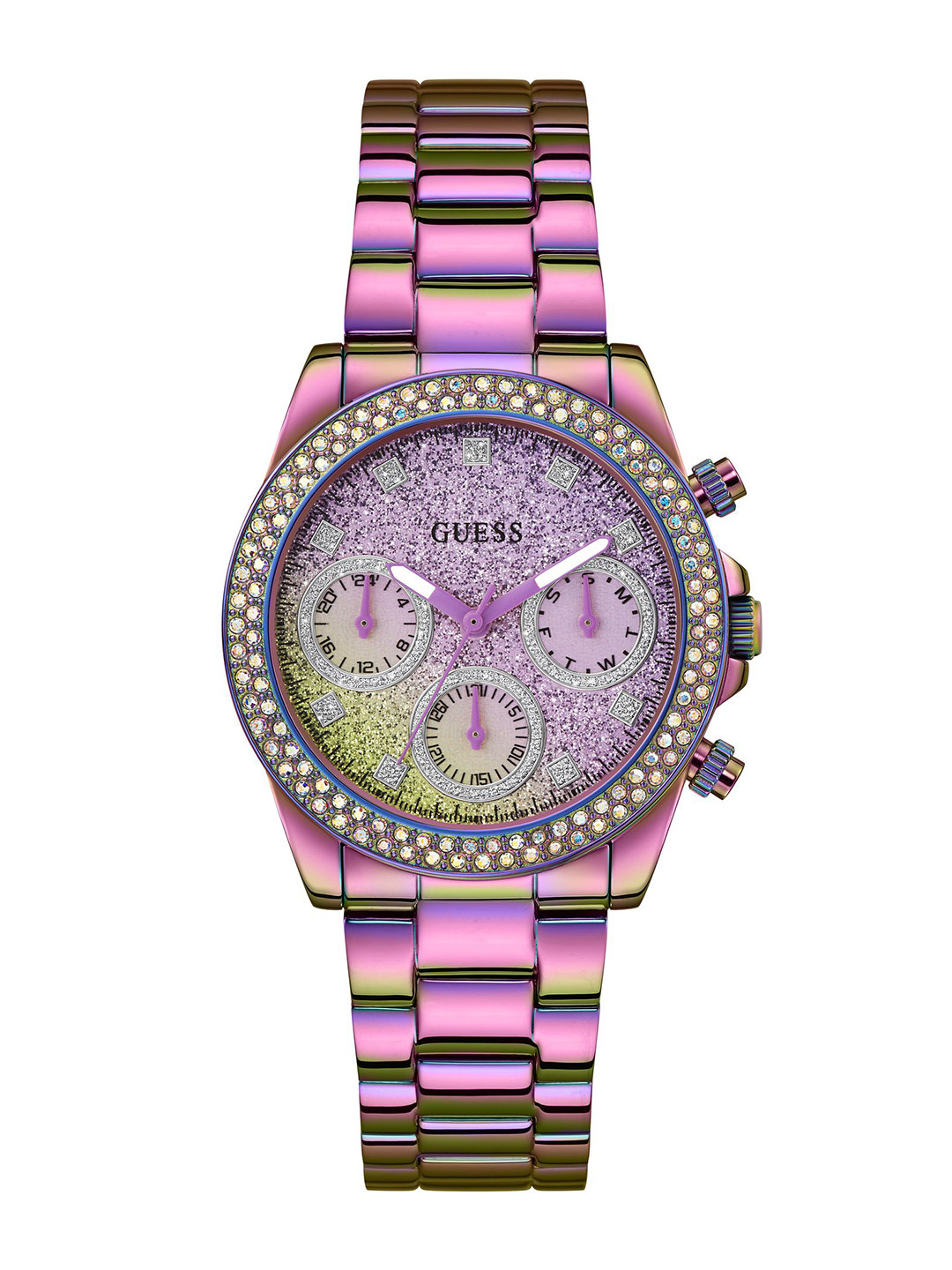 Guess Chronograph Multifunction Blue Dial Blue Steel Strap Watch For Women - W0330L6 main image 0