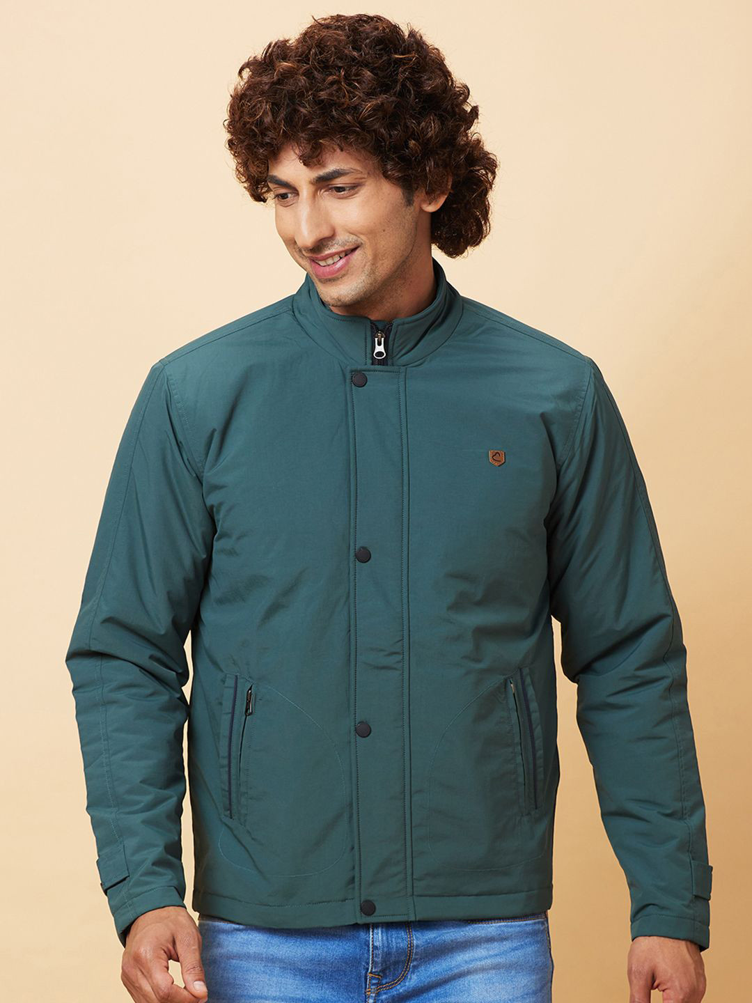 Mint Regular Fit Men's Jacket by Being Human Clothing