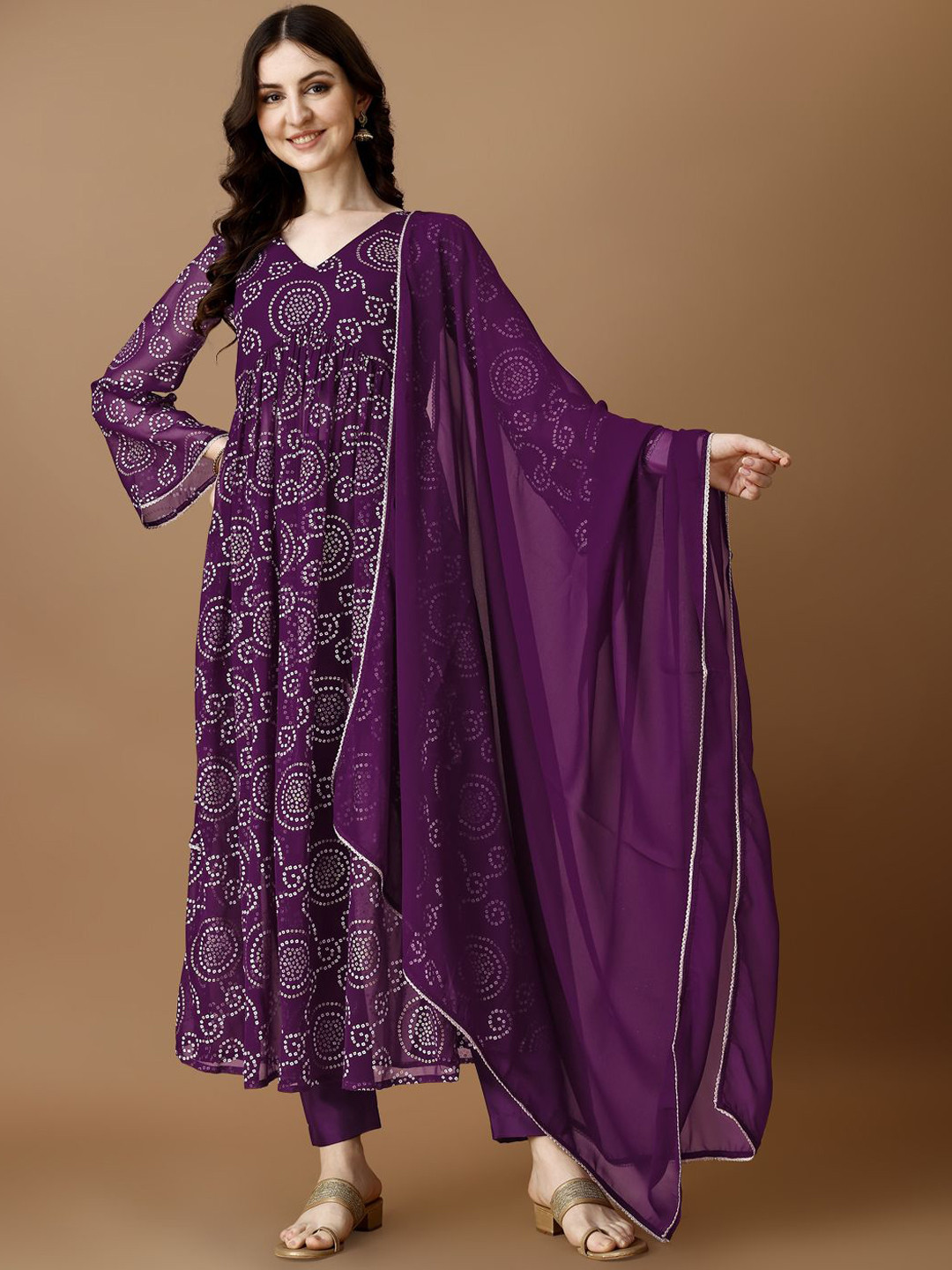 Women Bandhani Printed Kurta Set