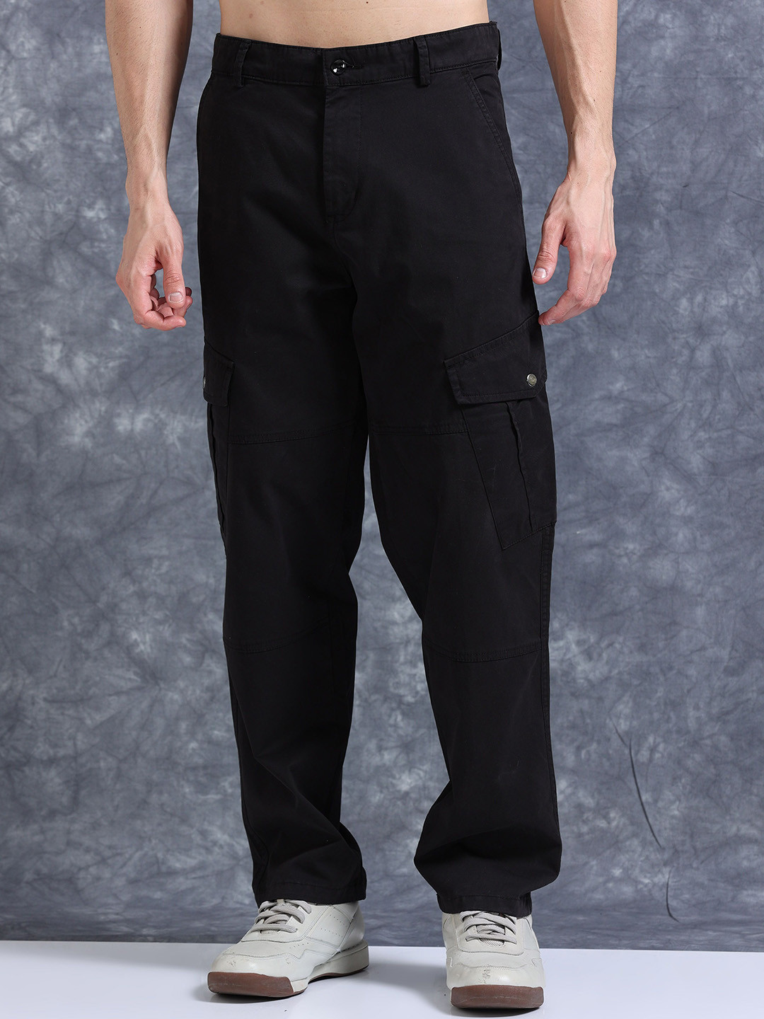 Relaxed Fit Mens Casual Cargo Trousers