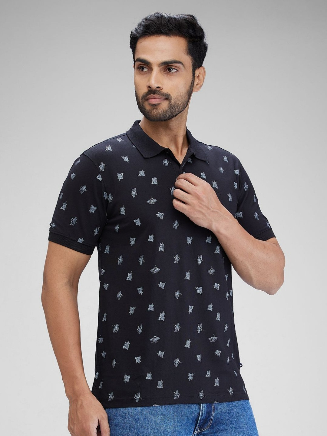 Buy Parx Men Conversational Printed Polo Collar T Shirt - Tshirts for ...