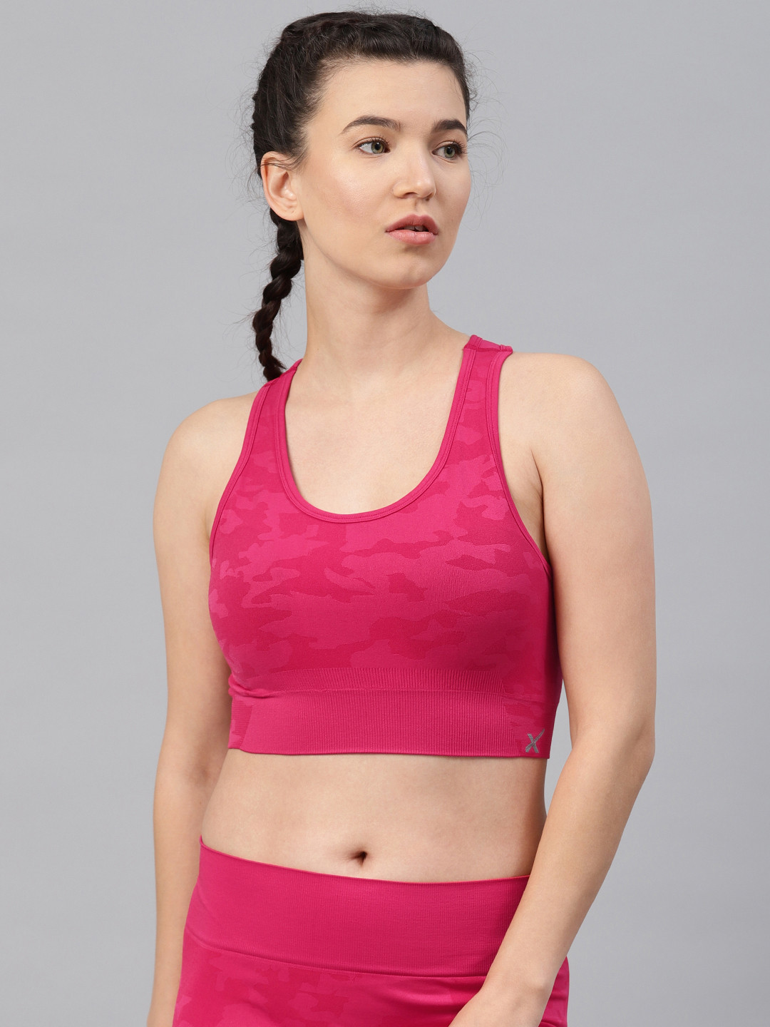 Buy HRX By Hrithik Roshan Pink Seamless RAPID DRY Non Wired Lightly