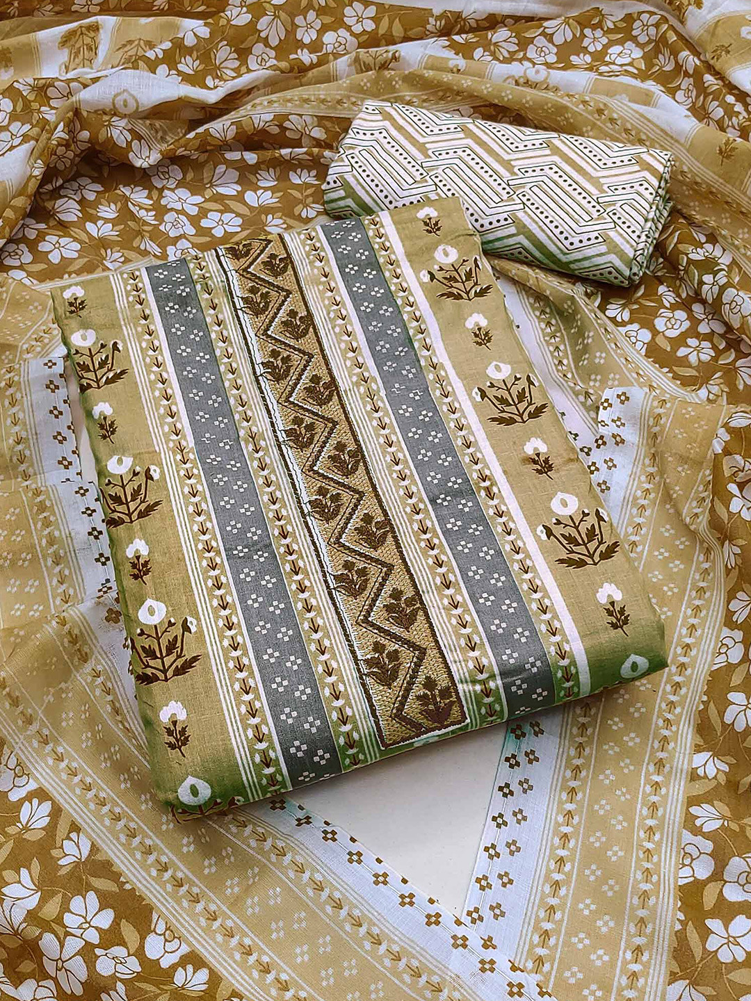 Pure Cotton Dress Material (Unstitched)