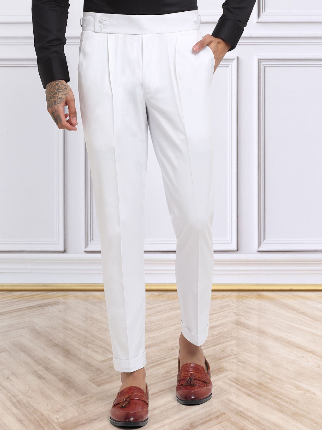 Buy KLOTTHE Men Italian Gurkha Pants - Trousers for Men 30185891 | Myntra