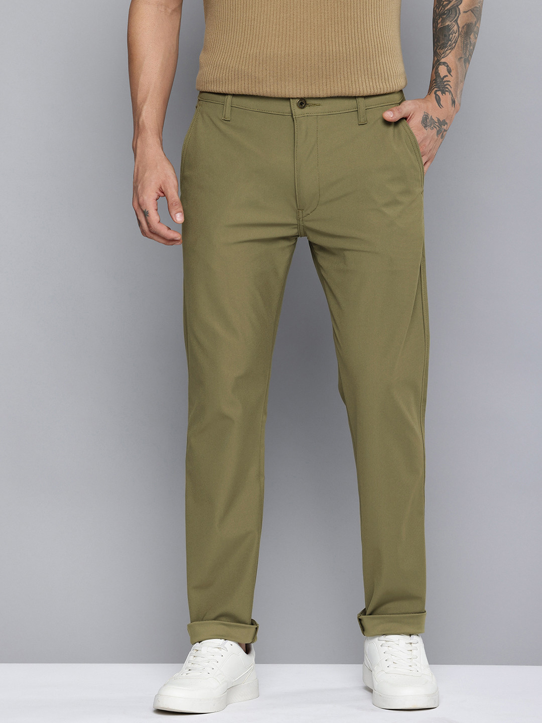 Buy Levis Men Slim Fit Chinos Trousers - Trousers for Men 30189364 | Myntra