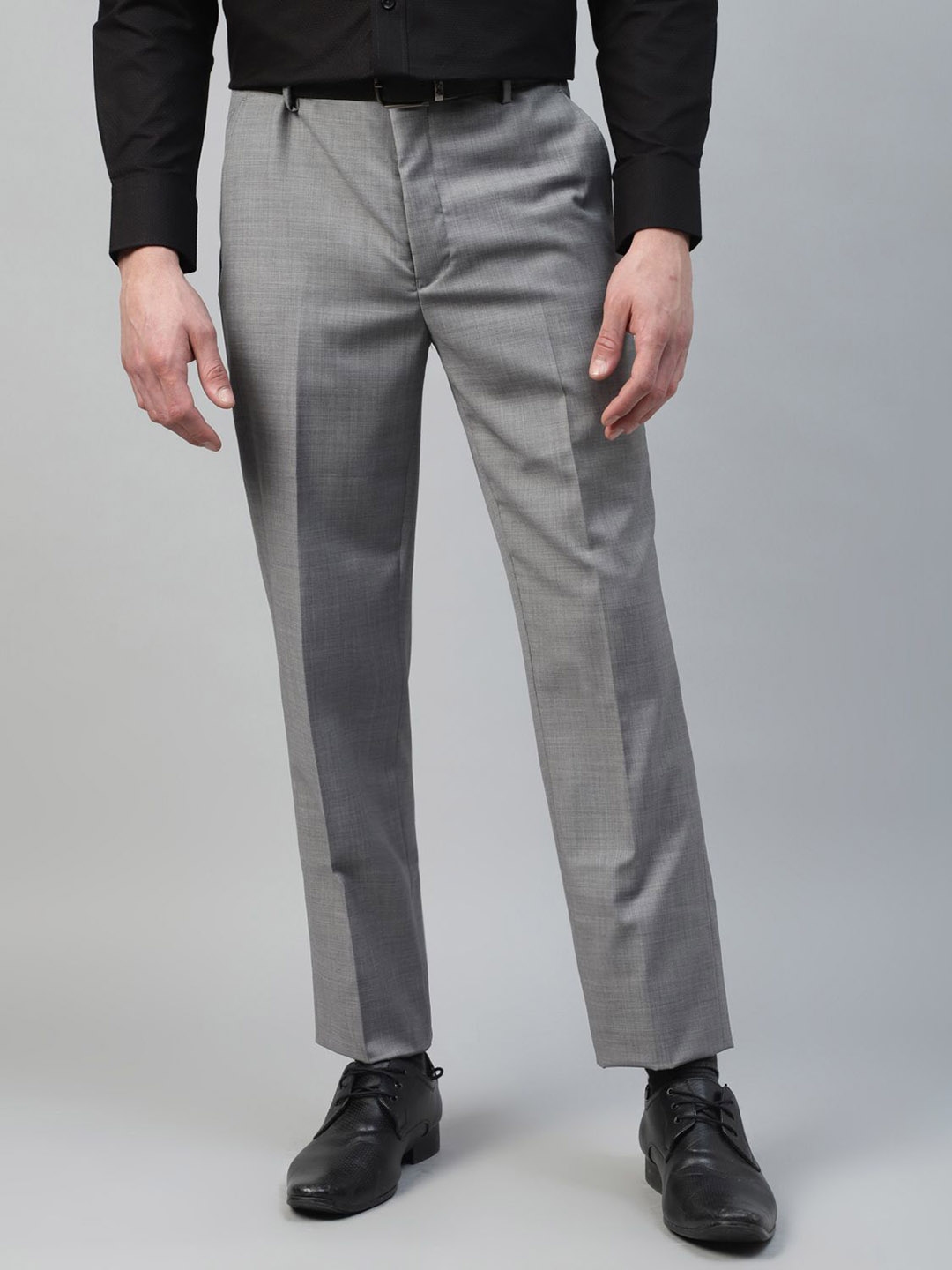 Buy Givo Men Solid Mid Rise Regular Fit Formal Trouser - Trousers for ...