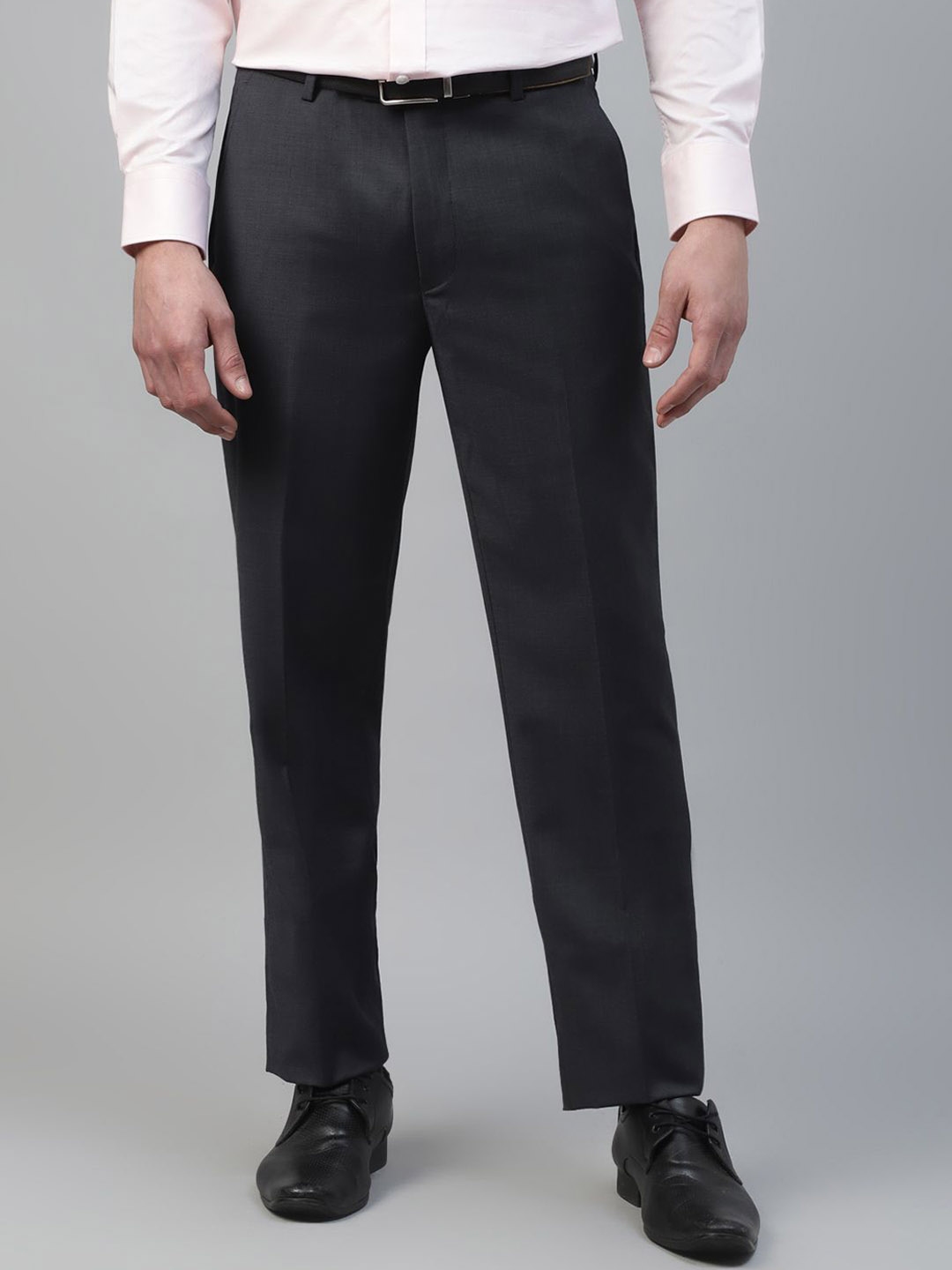Buy Givo Men Solid Mid Rise Regular Fit Formal Trouser - Trousers for ...
