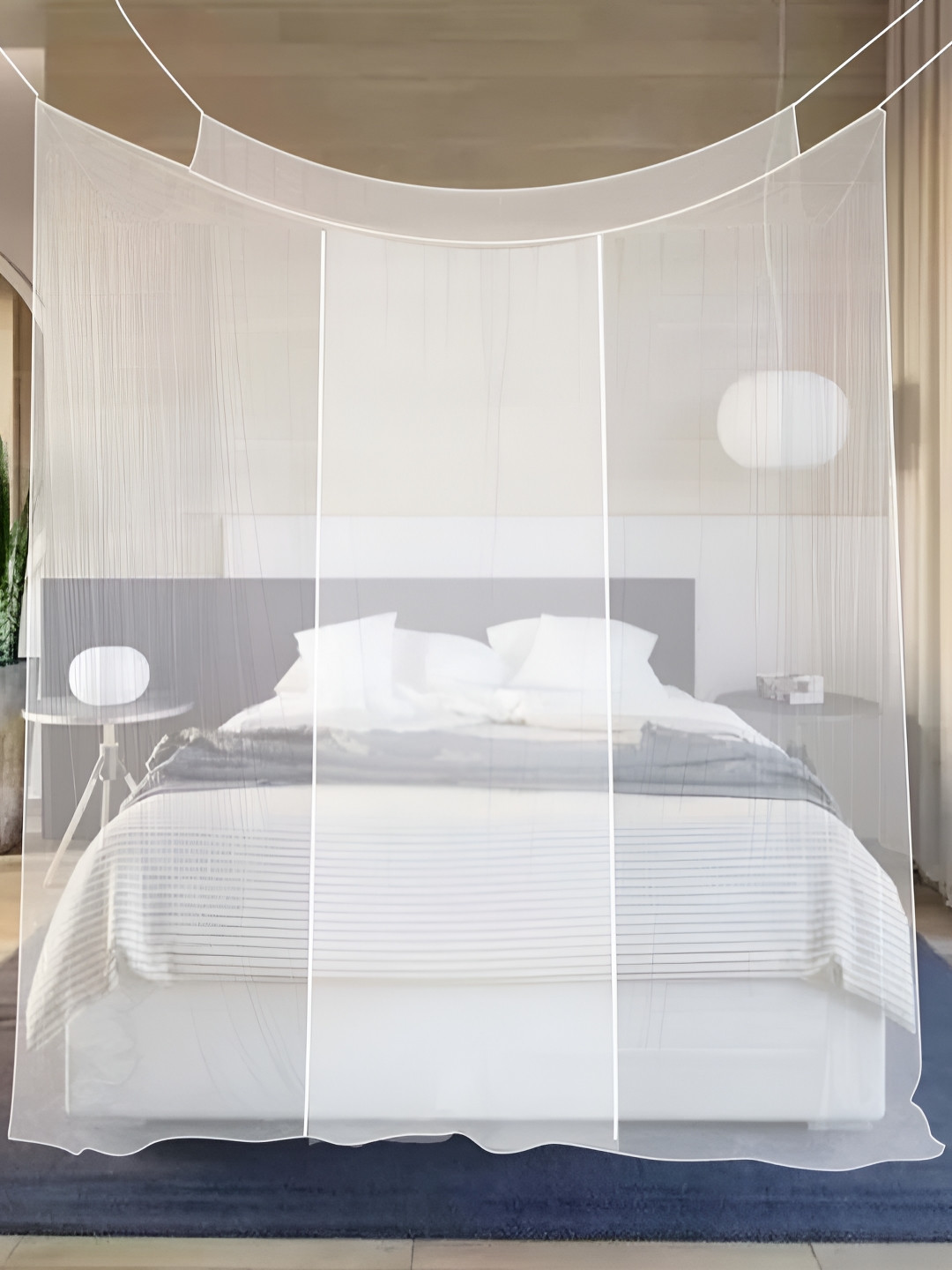 Buy MARUTI ENTERPRISE White King Size Hanging Mosquito Net - Mosquito ...