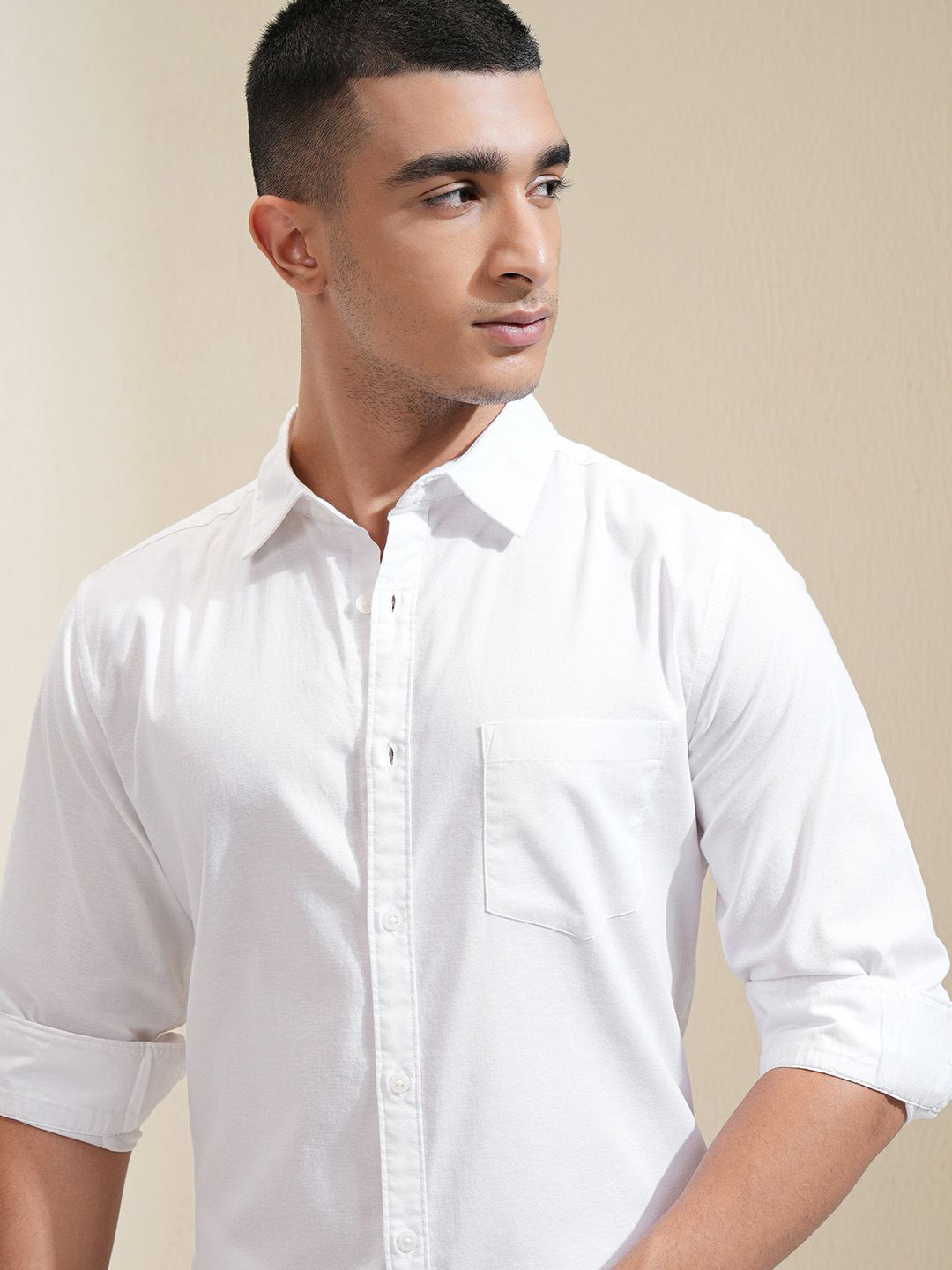 Printed Spread Collar Cotton Casual Shirt For Men main image 0