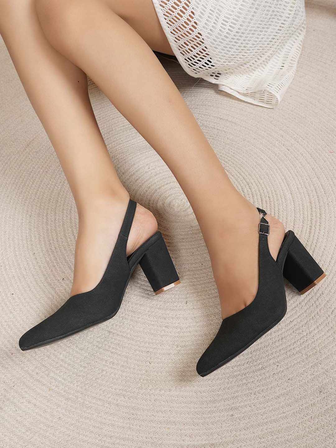 Pointed Block Heel Mules main image 1