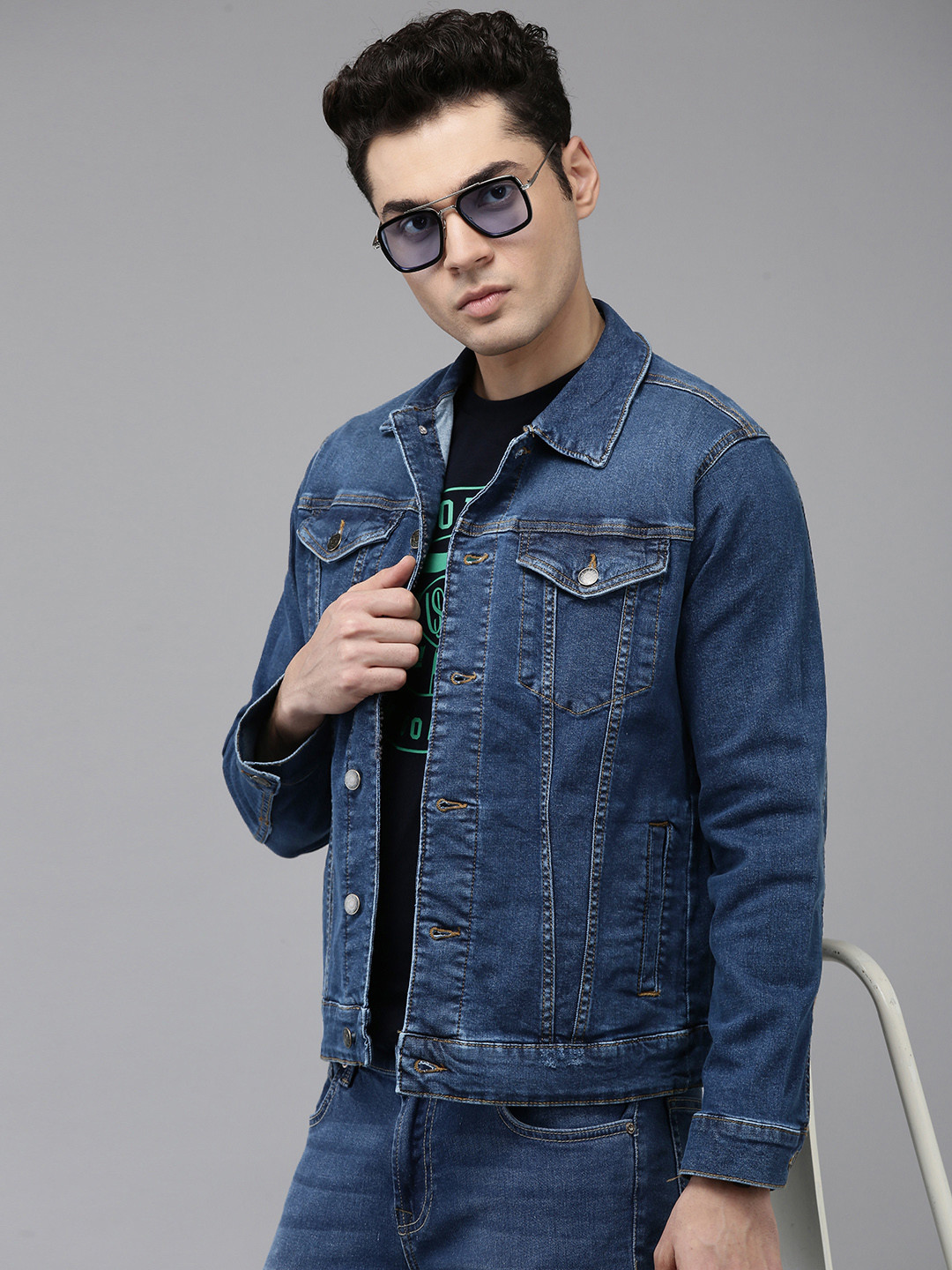 Fashion Casual Polo Denim Jacket