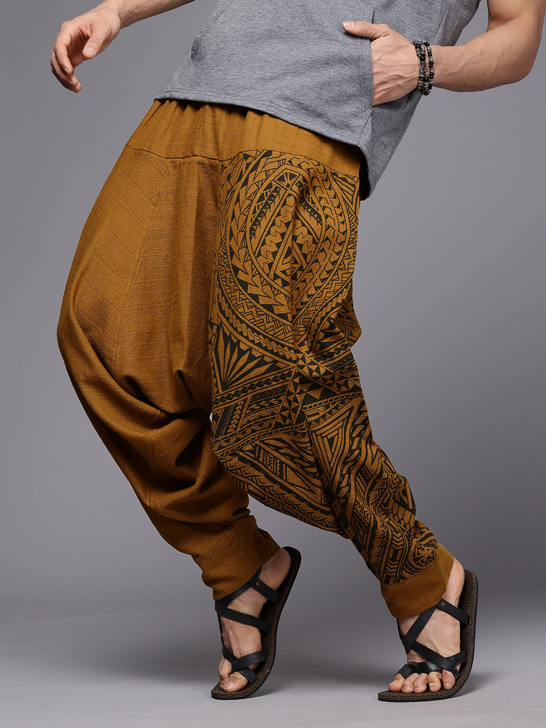 The Veshti Company Men's Yoga Lounge Pants, Low Crotch