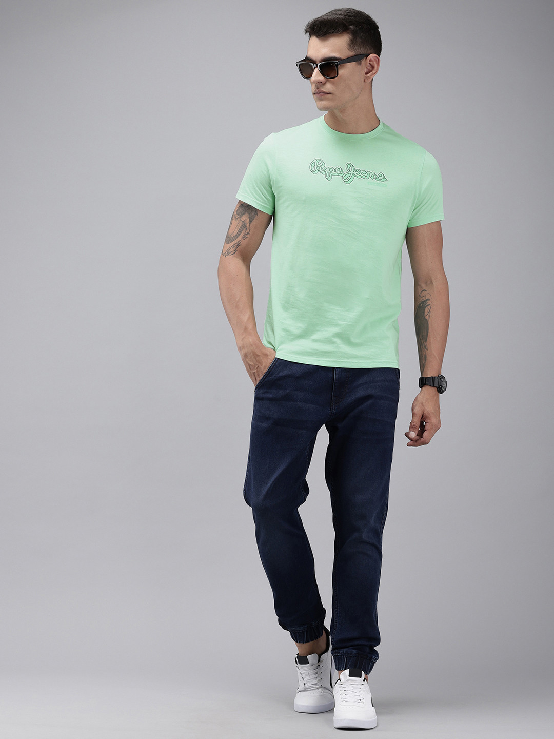 Pepe Jeans Azzurro Cotton Mens T-Shirt main image 1