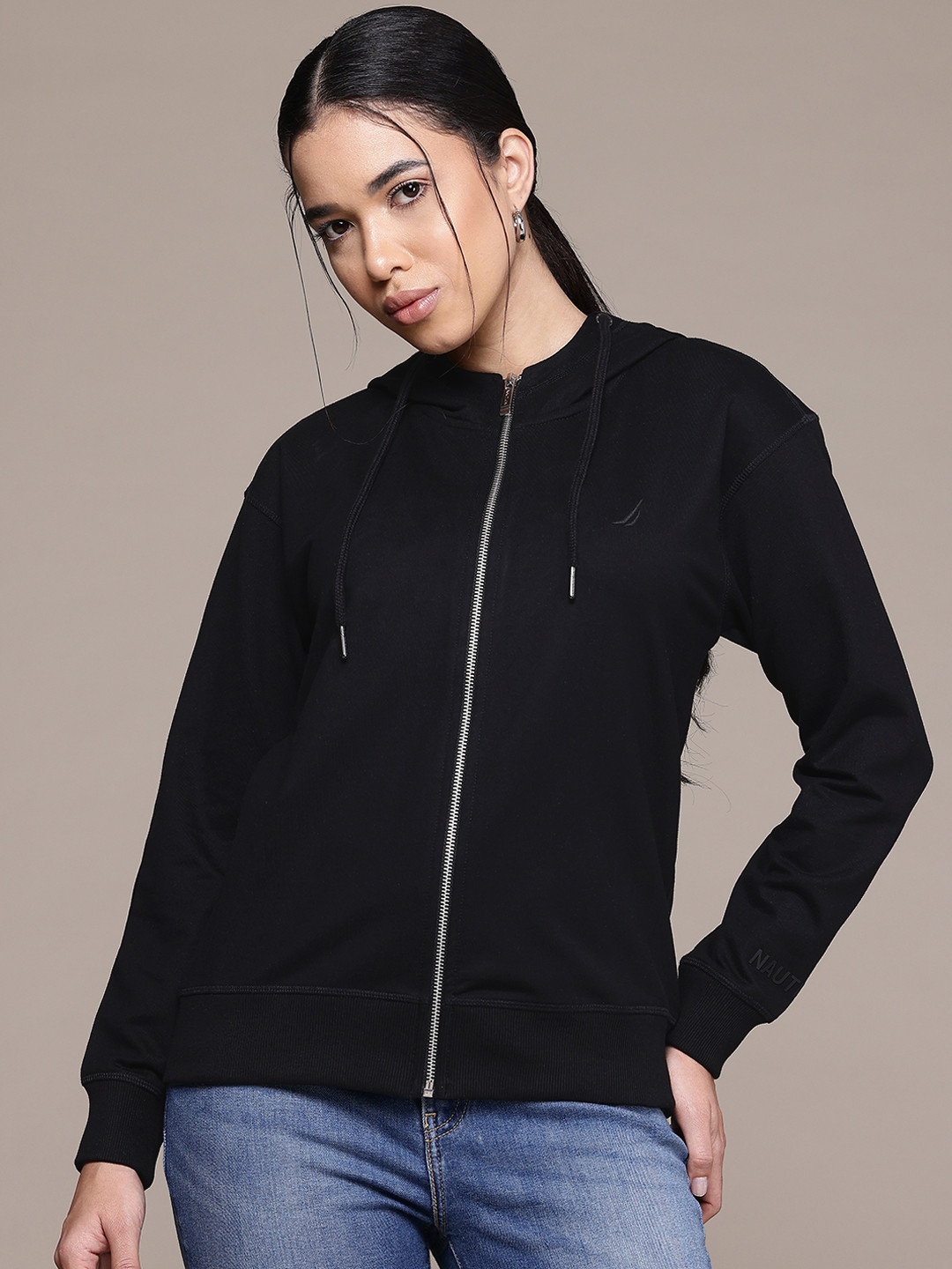 Buy Nautica Drop Shoulder Sleeves Hooded Sweatshirt - Sweatshirts for ...