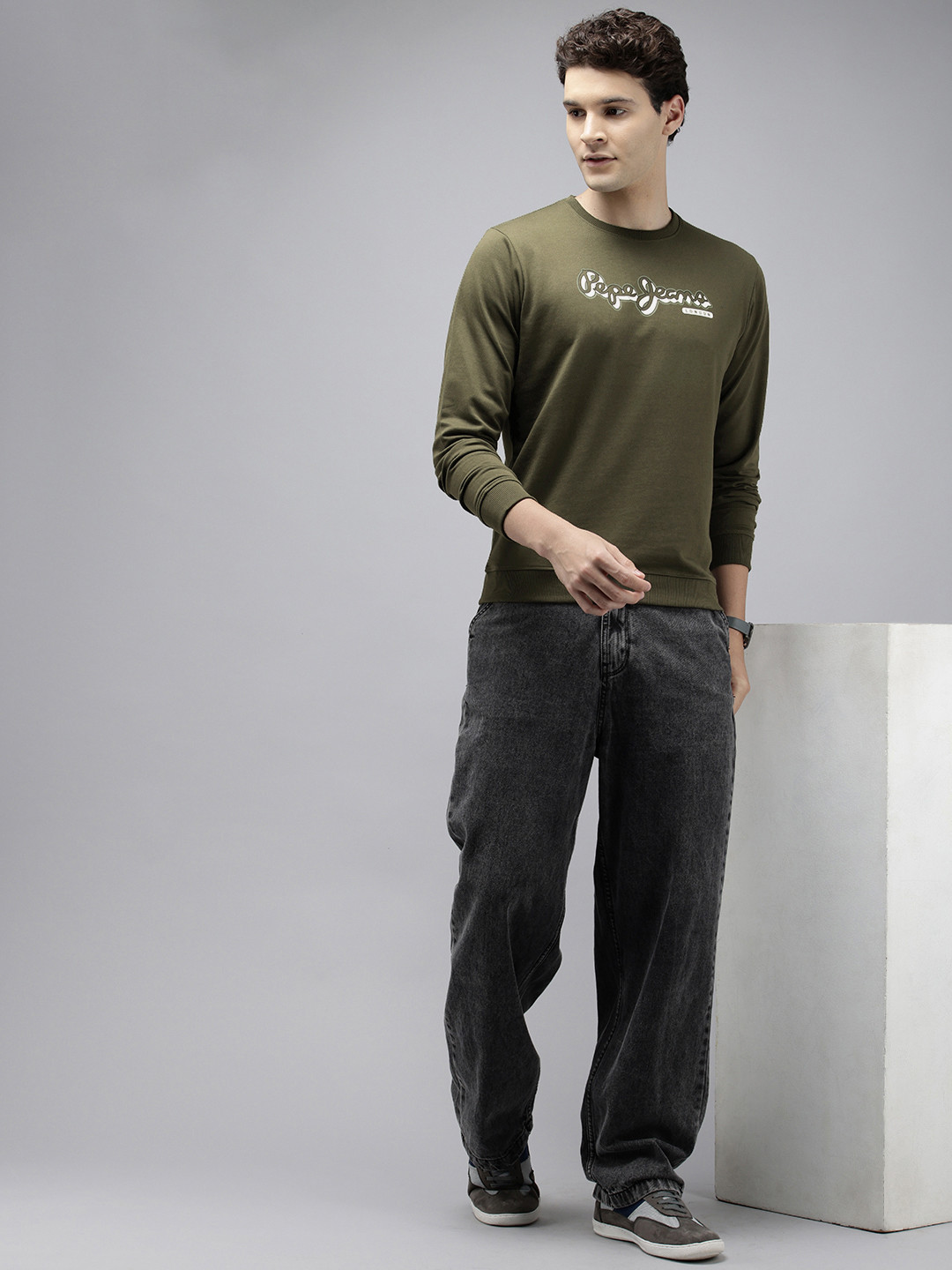 Pepe Jeans Nero Cotton Men's Sweatshirt