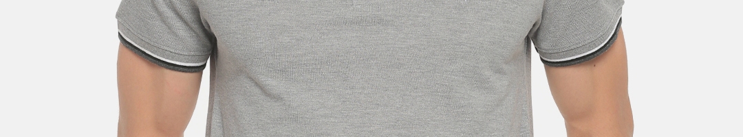 Buy Ruggers Men Grey Solid Polo Collar T Shirt - Tshirts for Men ...