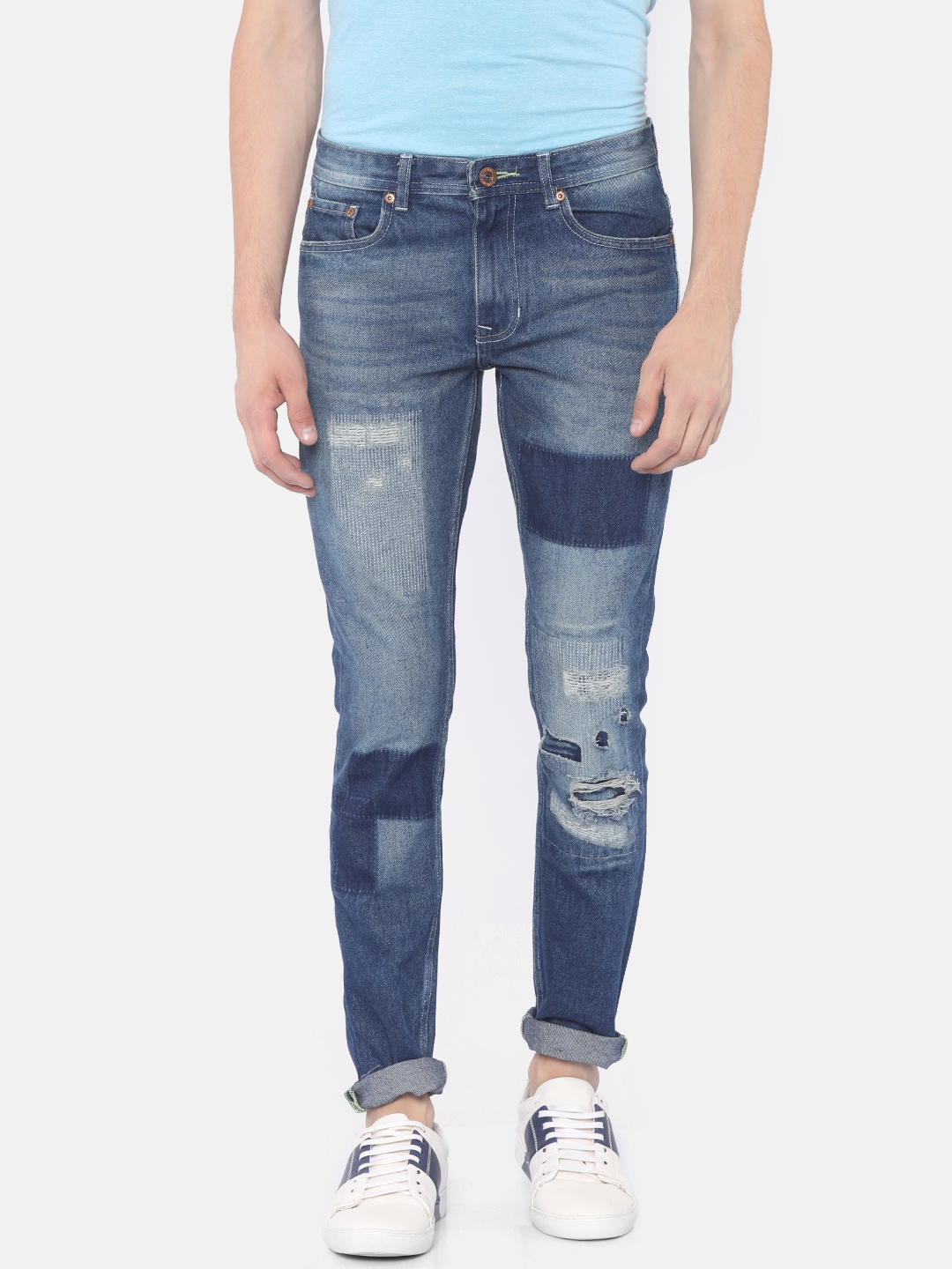 highly distressed jeans