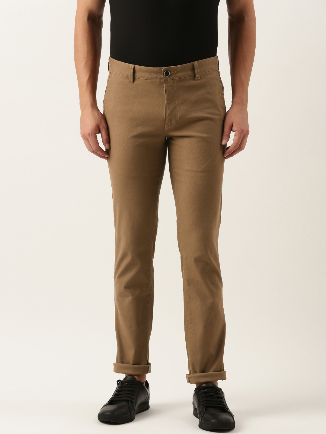 Buy Parx Men Tapered Fit Trousers - Trousers for Men 30778003 | Myntra