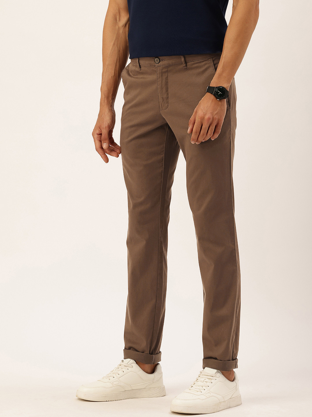 Buy Parx Men Tapered Fit Low Rise Chinos Trousers - Trousers for Men ...