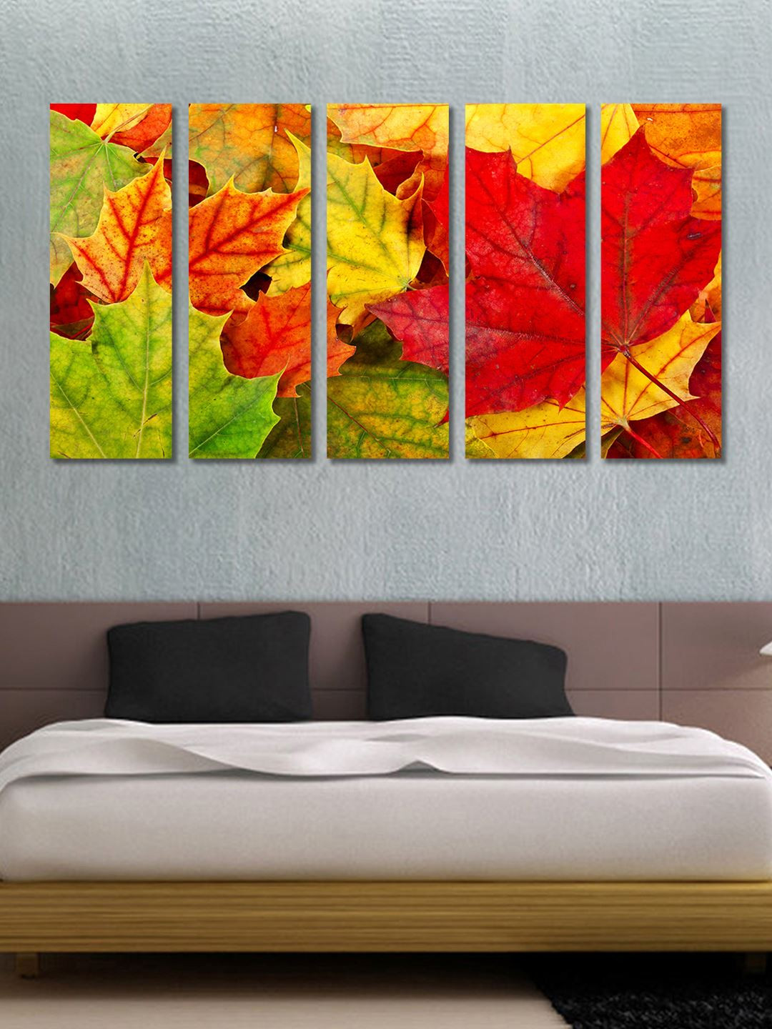 Buy 999Store Multicoloured Set Of 5 Forest Trees Wall Art Wall Art