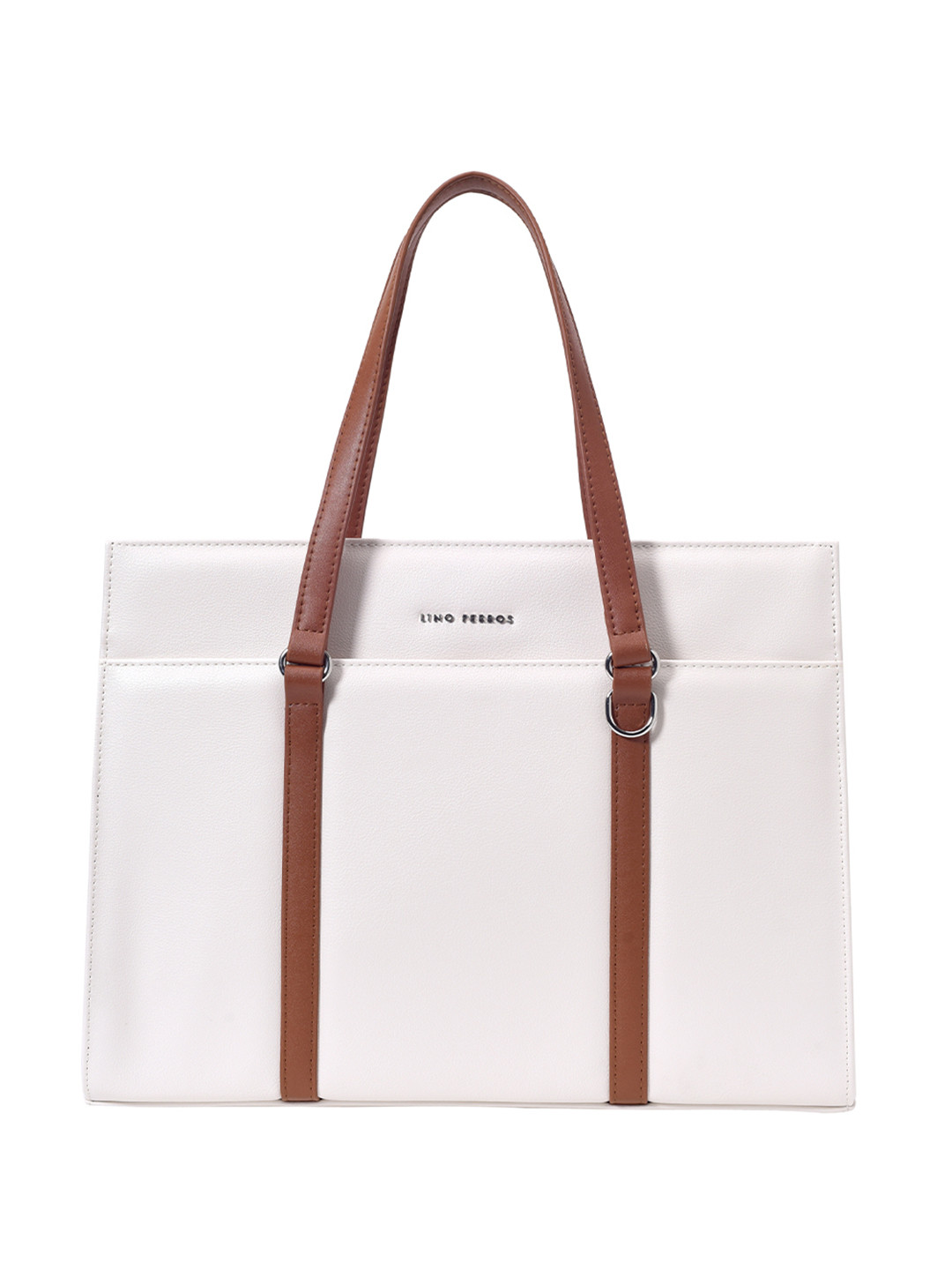 Lino Perros Textured Structured Shoulder Bag with Laptop Compartment main image 1