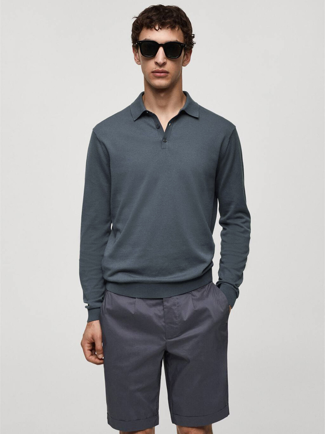 T-shirt HE By Mango MNG Homme - Taille M, Rose, 100% Coton, Motif Géométrique, Occasion Très Bon état
