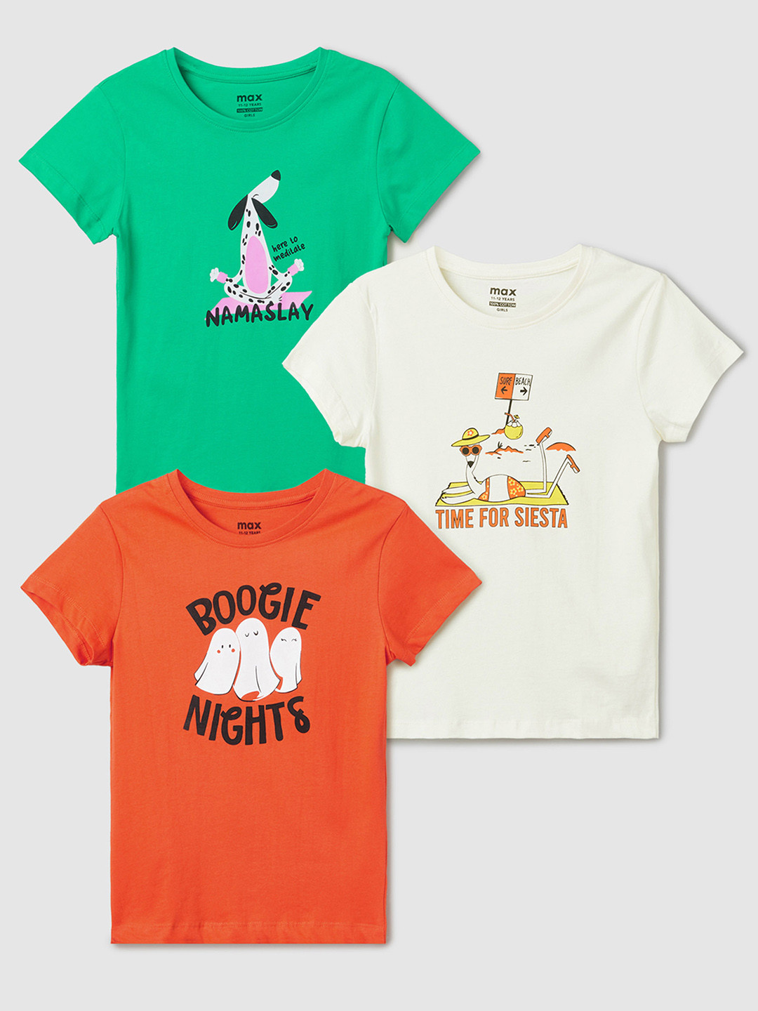 Girls Graphic Printed Cotton T-Shirt