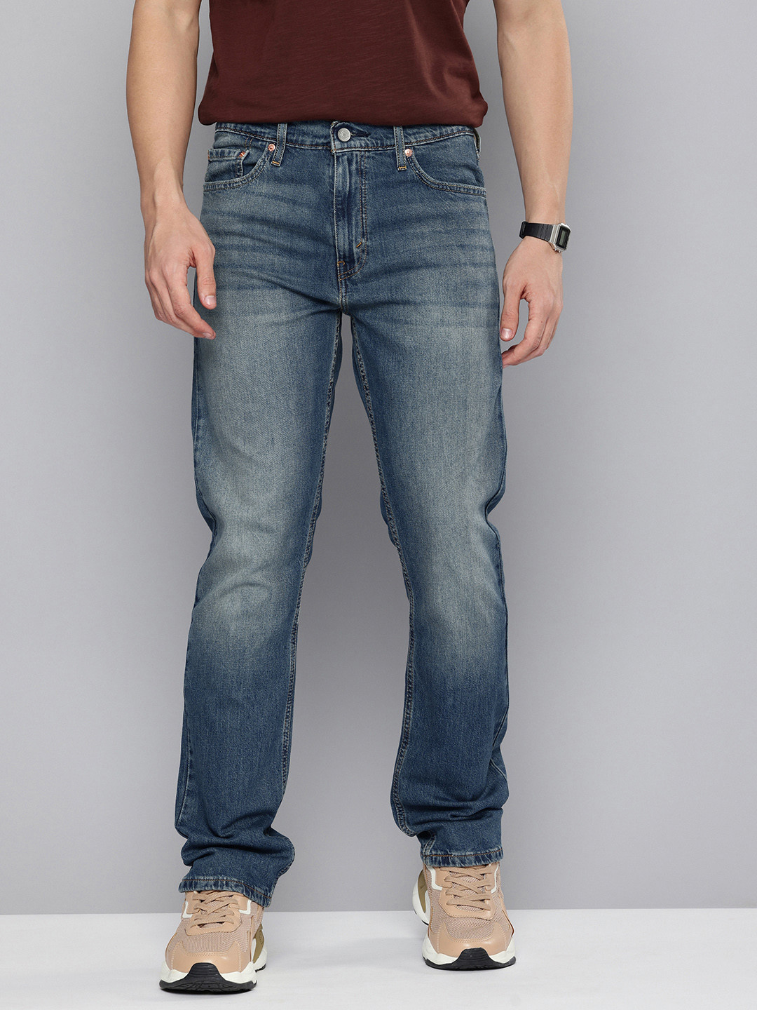 Buy Levis Men 513 Slim Straight Fit Light Fade Stretchable Jeans ...