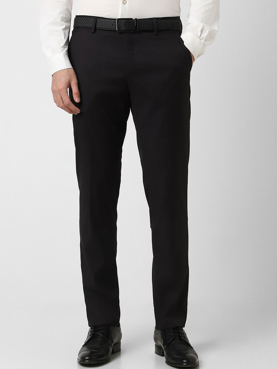 Buy Peter England Elite Men Mid Rise Slim Fit Formal Trouser - Trousers ...