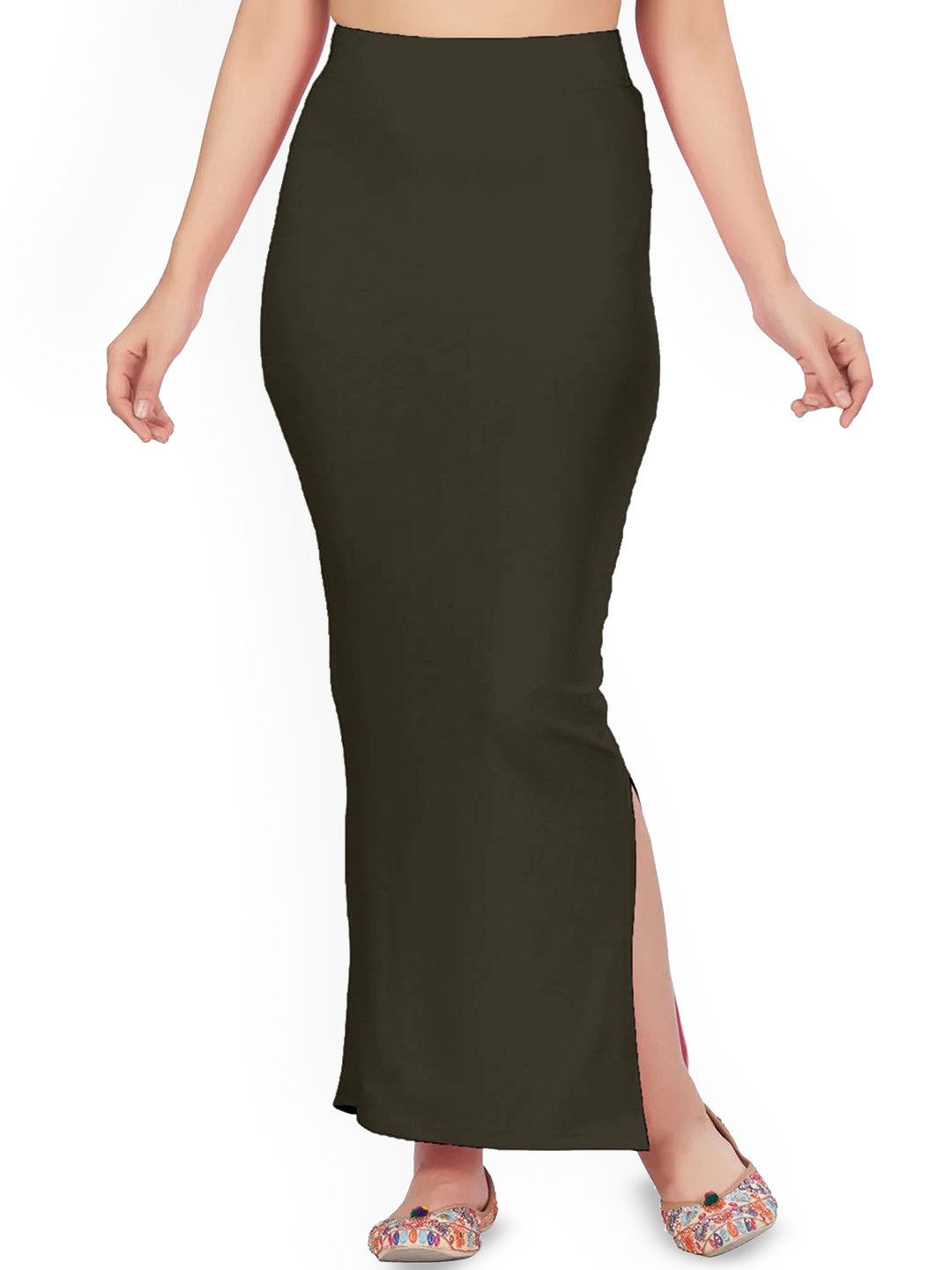 WOMEN YELLOW SOLID SAREE SHAPEWEAR