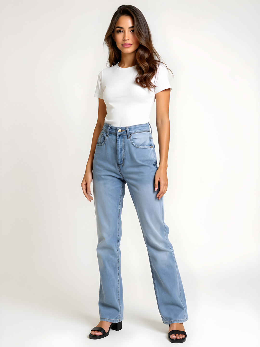 Buy Glitchez Women Relaxed Fit Light Fade Stretchable Jeans - Jeans for ...