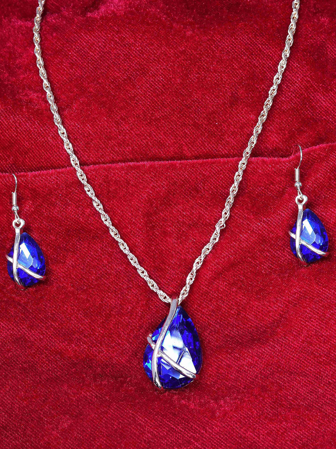 Gold Finished Crystal Stone Set