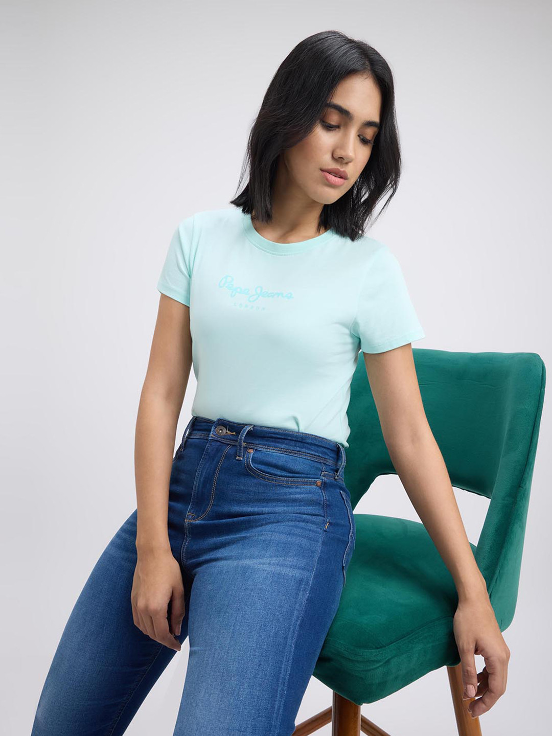 Pepe Jeans Bluza LUPITA Damska Kolor Szary Z Nadrukiem PL581467