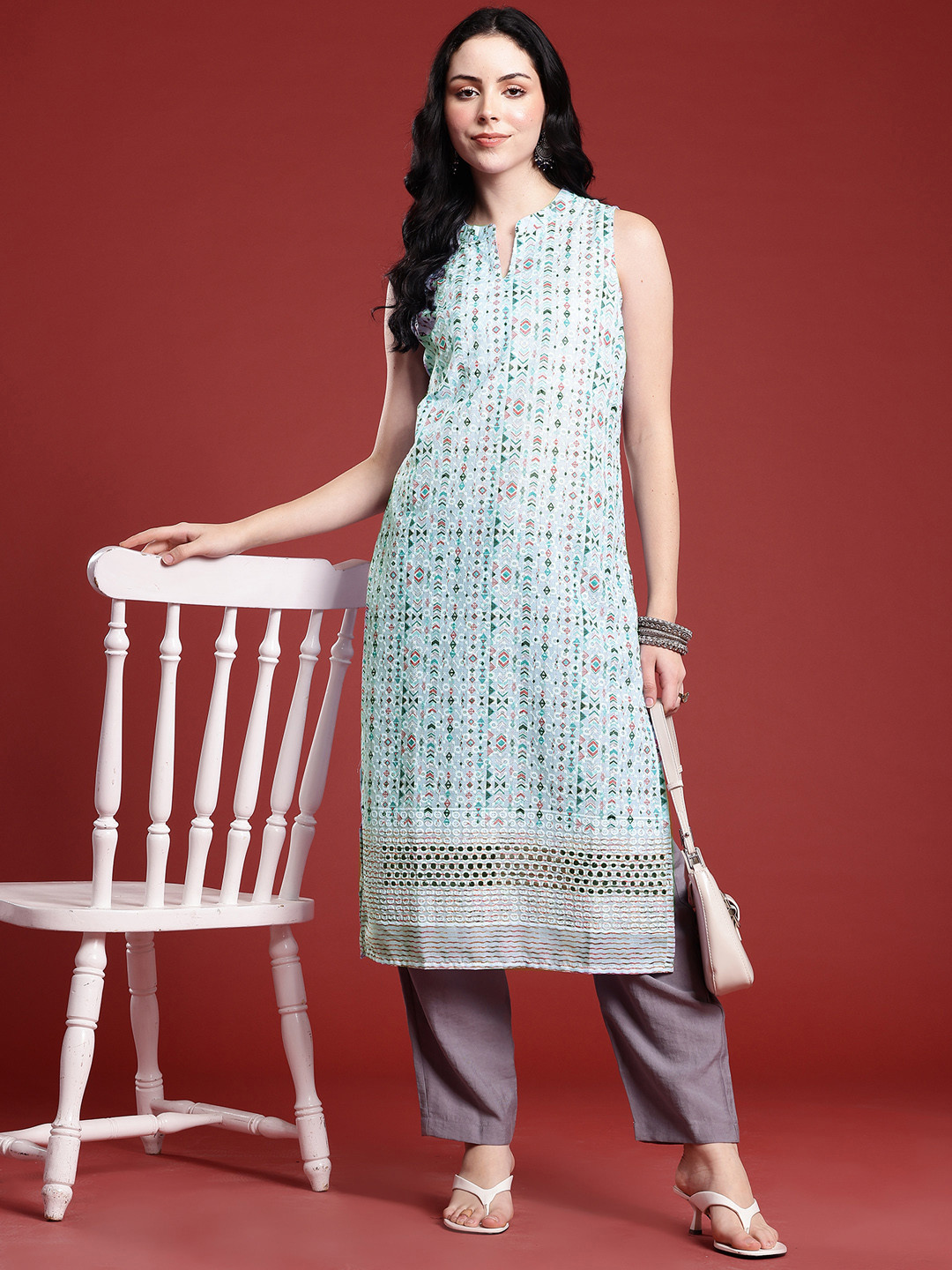 AN Bookmark Grid Kurta